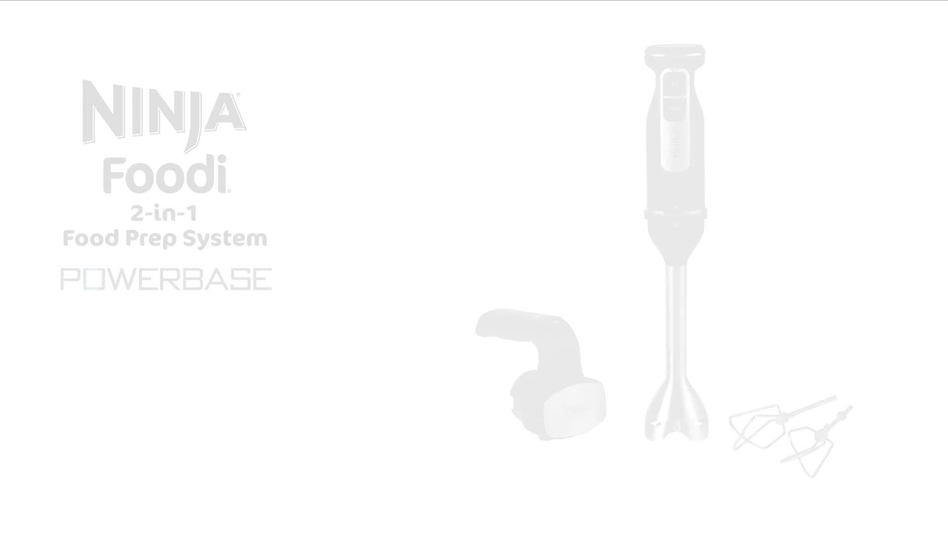 2-in-1 Hand Immersion Blender & Mixer, Silver/Black