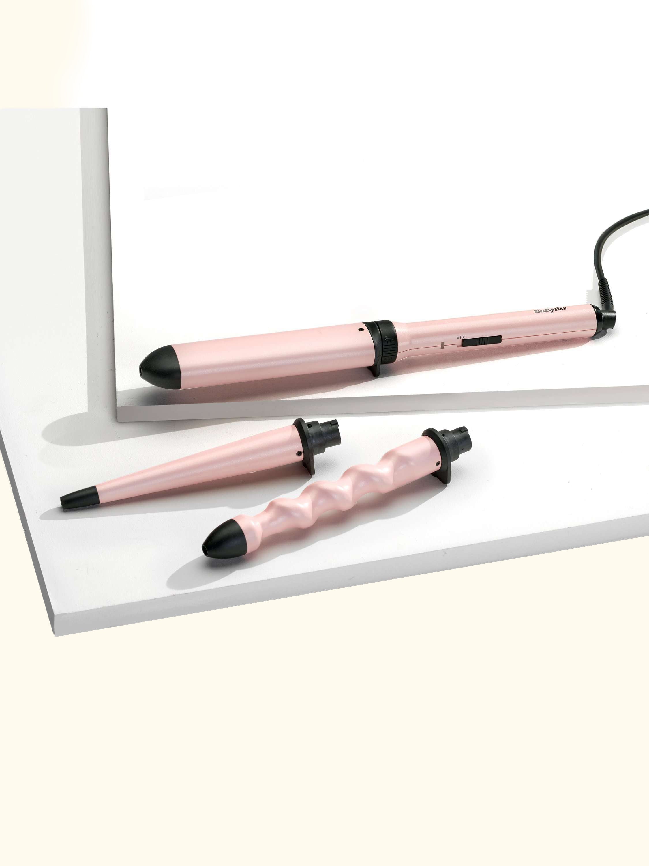 Curl & Wave Trio Hair Styler, Pink/Black