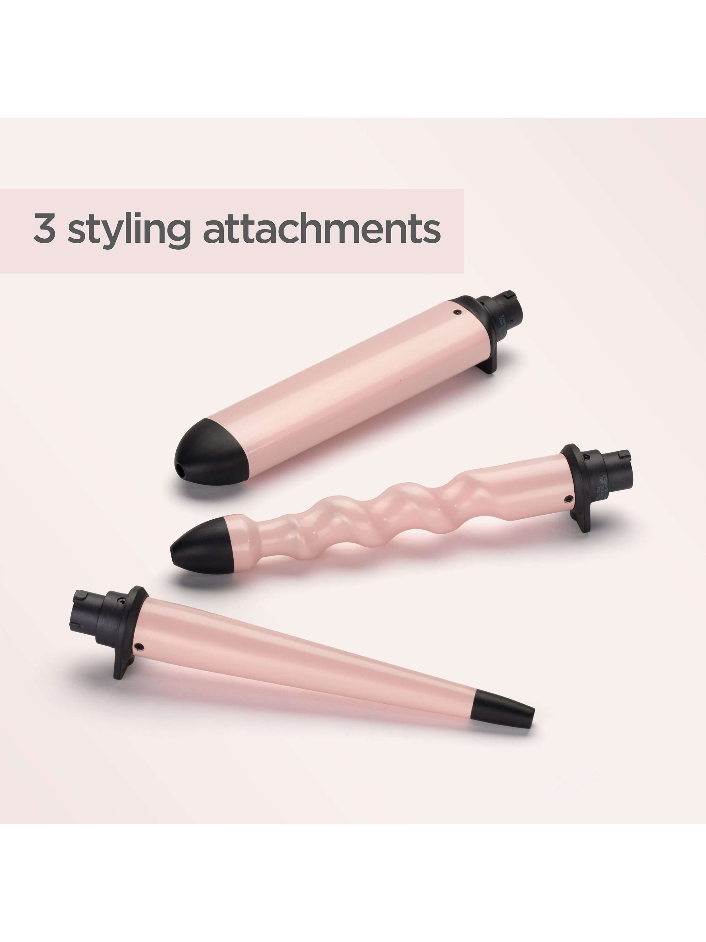 Curl & Wave Trio Hair Styler, Pink/Black
