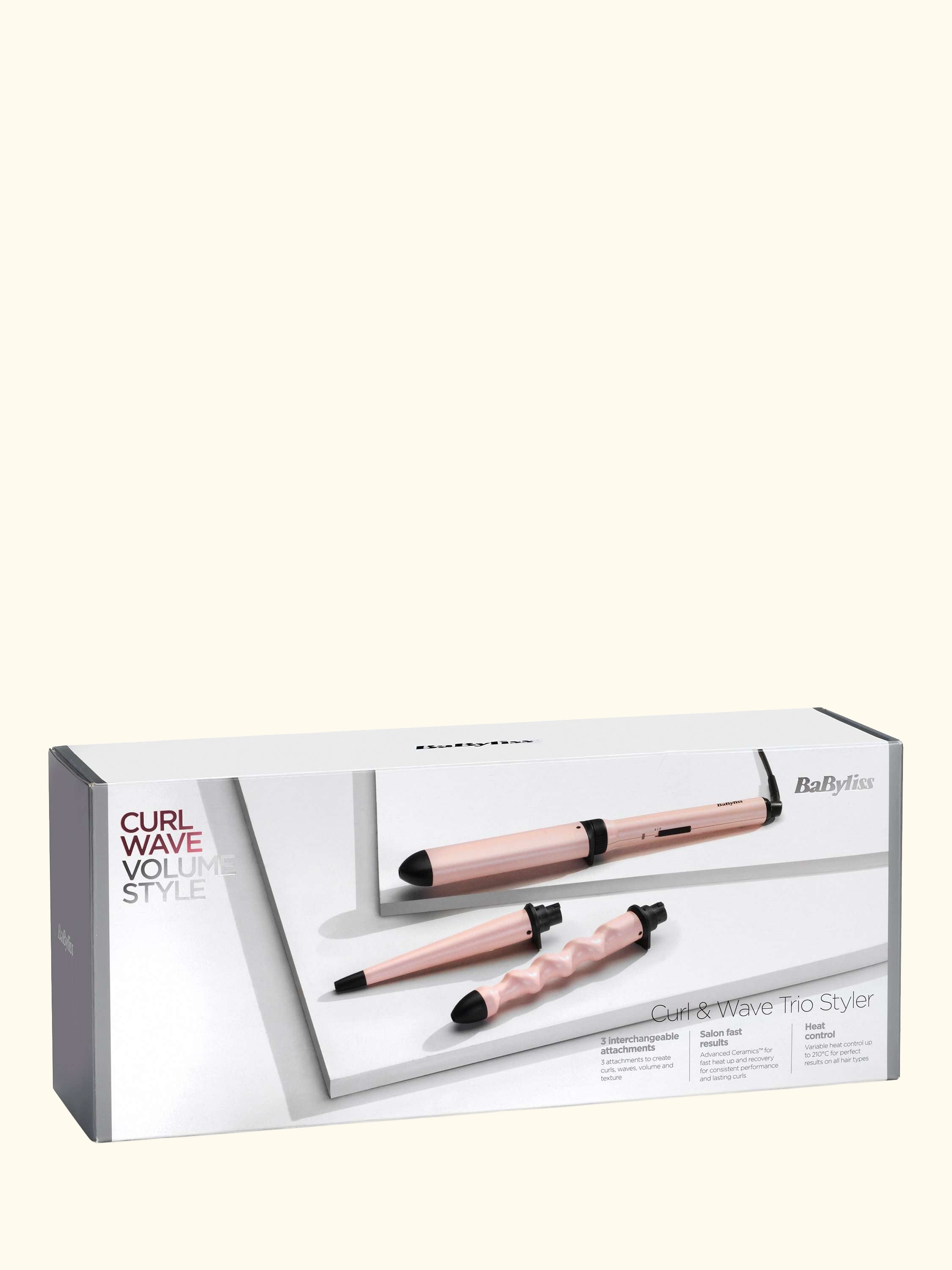 Curl & Wave Trio Hair Styler, Pink/Black