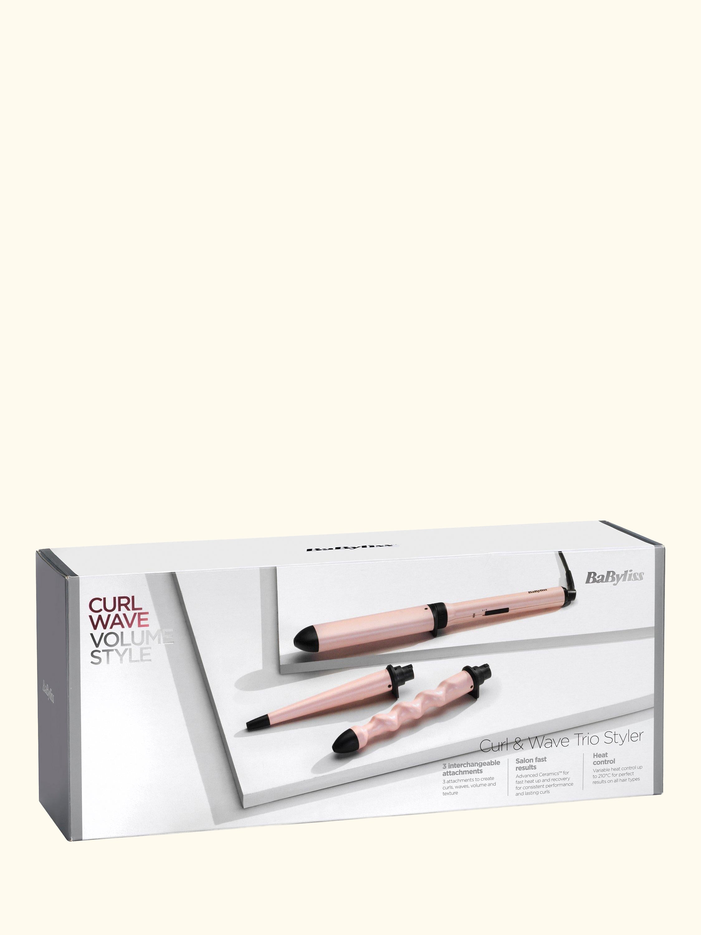 Curl & Wave Trio Hair Styler, Pink/Black
