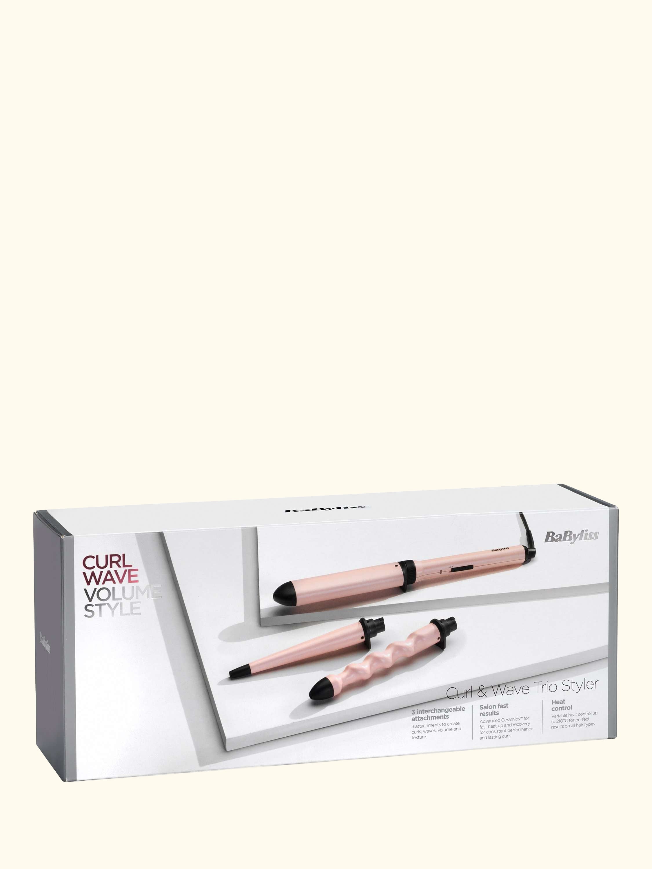 Curl & Wave Trio Hair Styler, Pink/Black