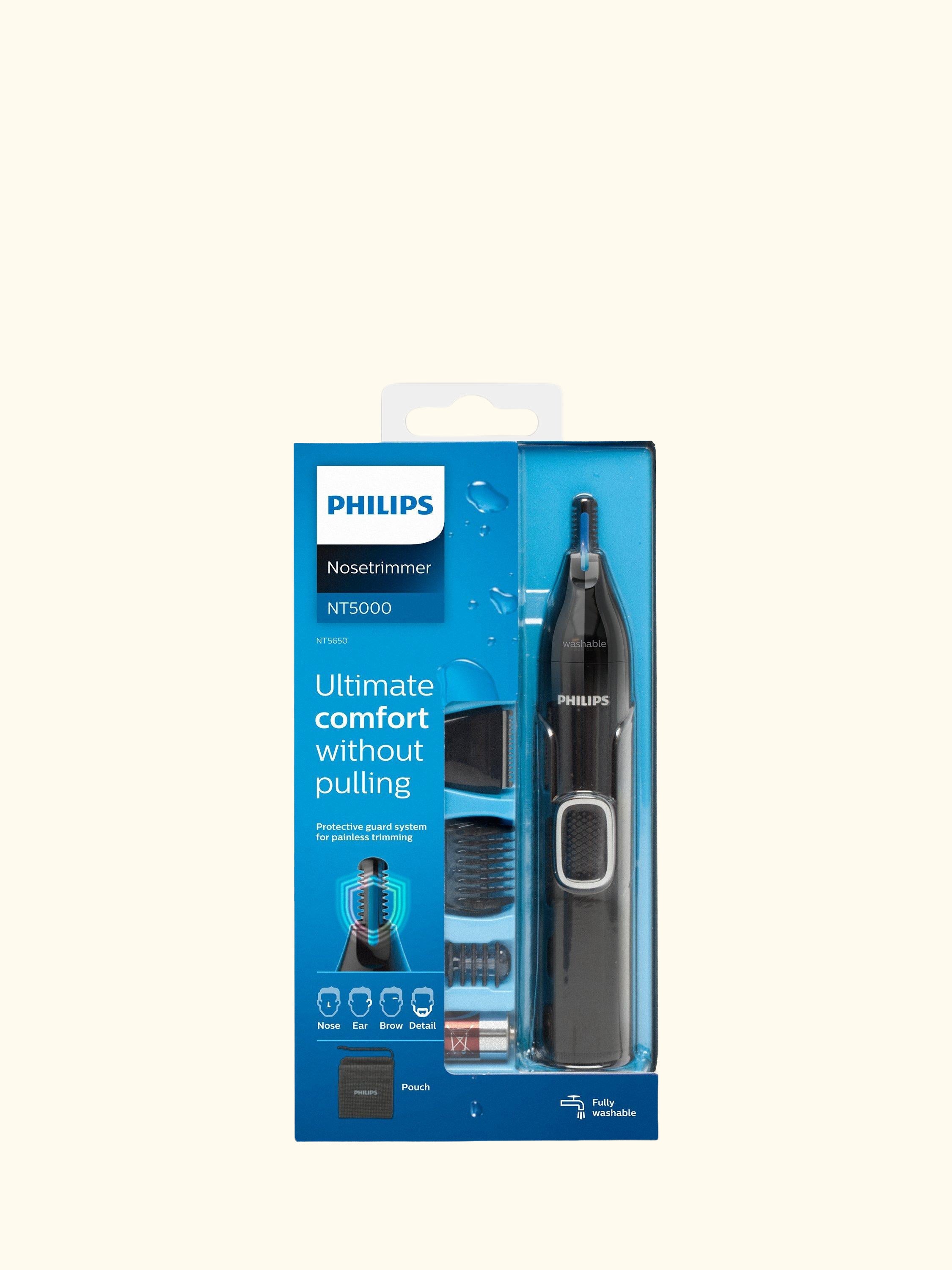 NT5650/16 Series 5000 Cordless Nose Trimmer, Ear & Eyebrow Trimmer, Black