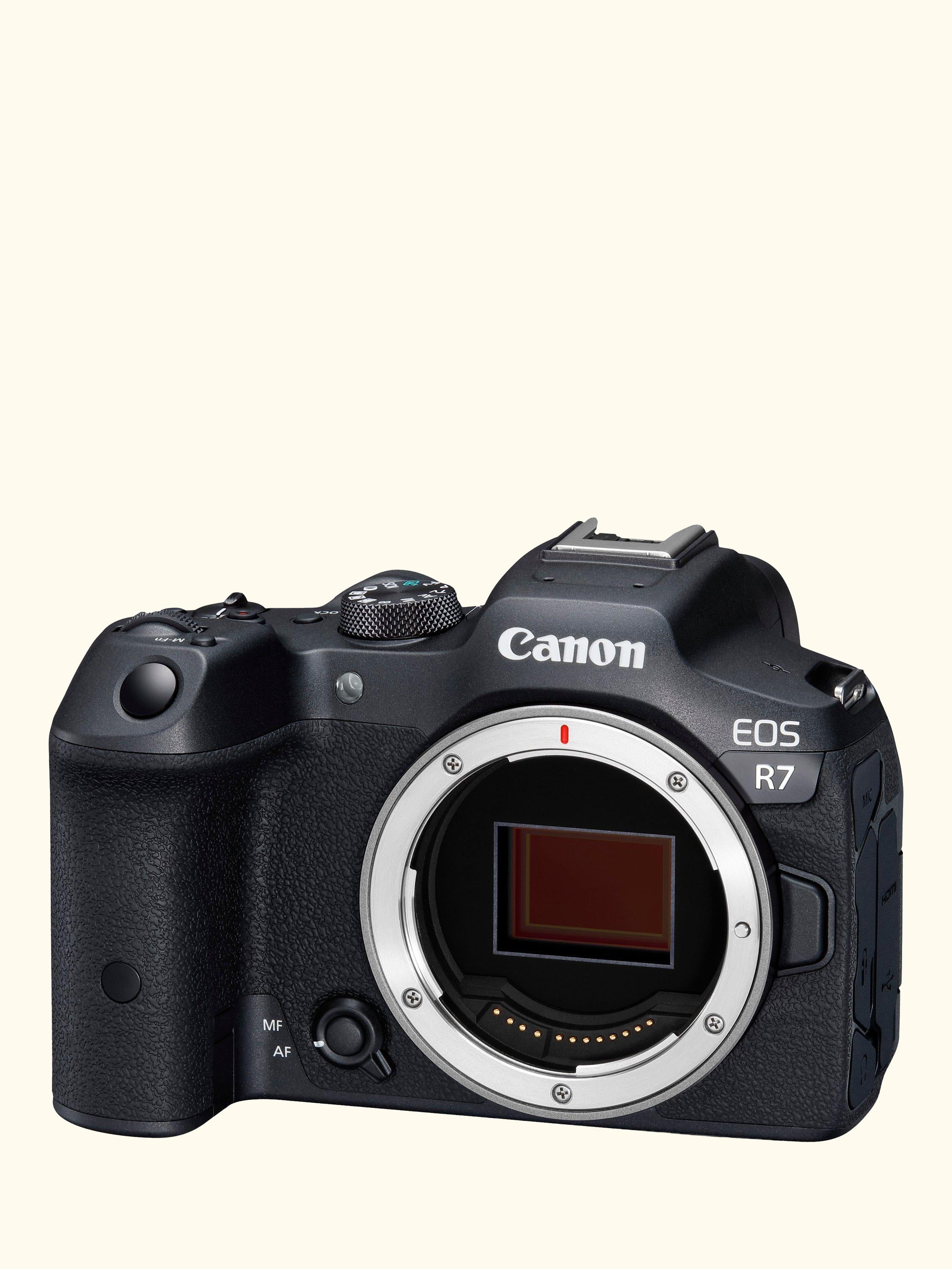 EOS R7 Compact System Camera, 4K Ultra HD, 32.5MP, Wi-Fi, Bluetooth, OLED EVF, 3" Vari-Angle Touch Screen, Body Only