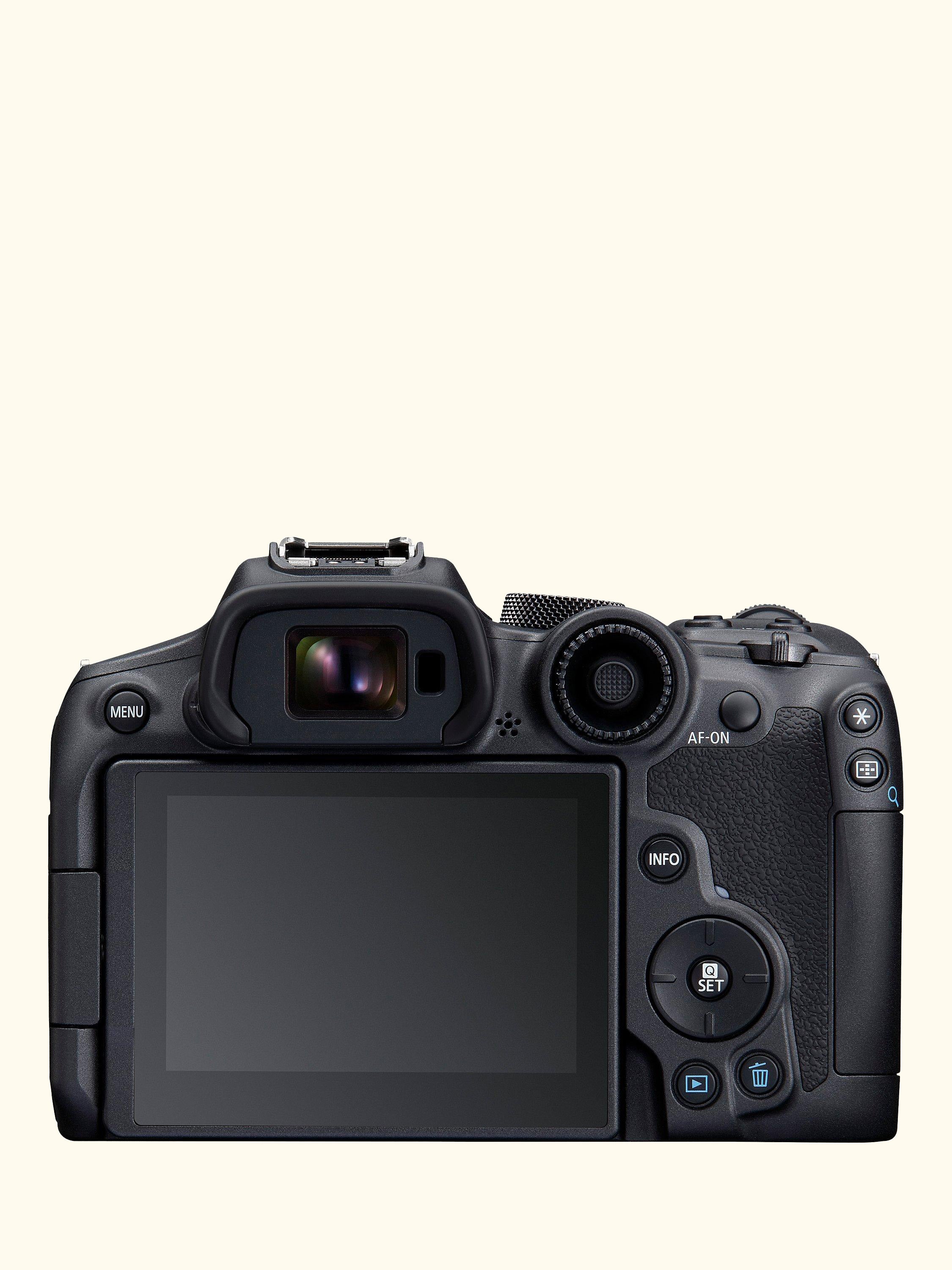 EOS R7 Compact System Camera with RF-S 18-150mm Zoom Lens, 4K Ultra HD, 32.5MP, Wi-Fi, Bluetooth, OLED EVF, 3" Vari-Angle Touch Screen