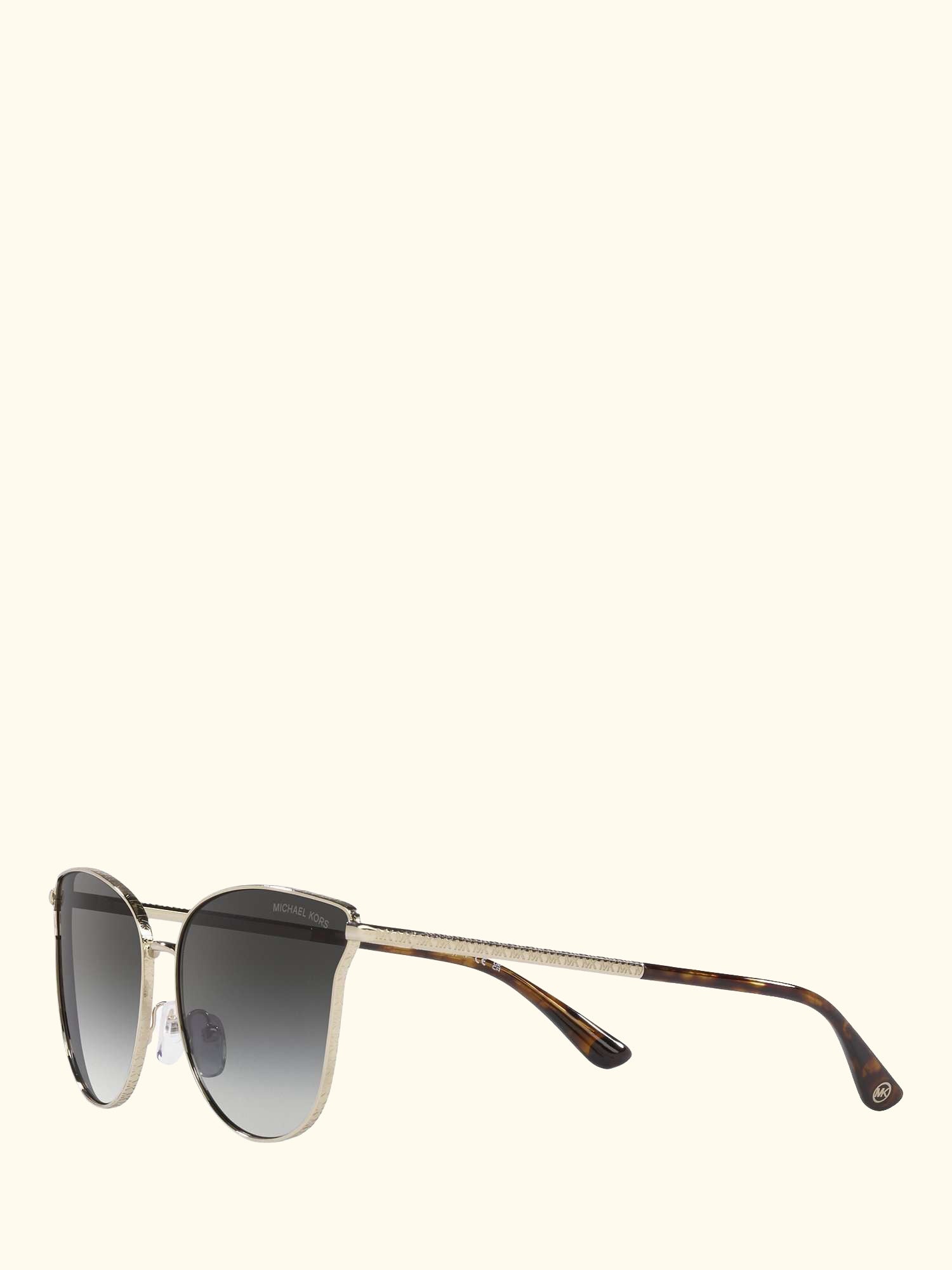 MK1120 Women's Salt Lake City Round Sunglasses, Gold/Grey Gradient