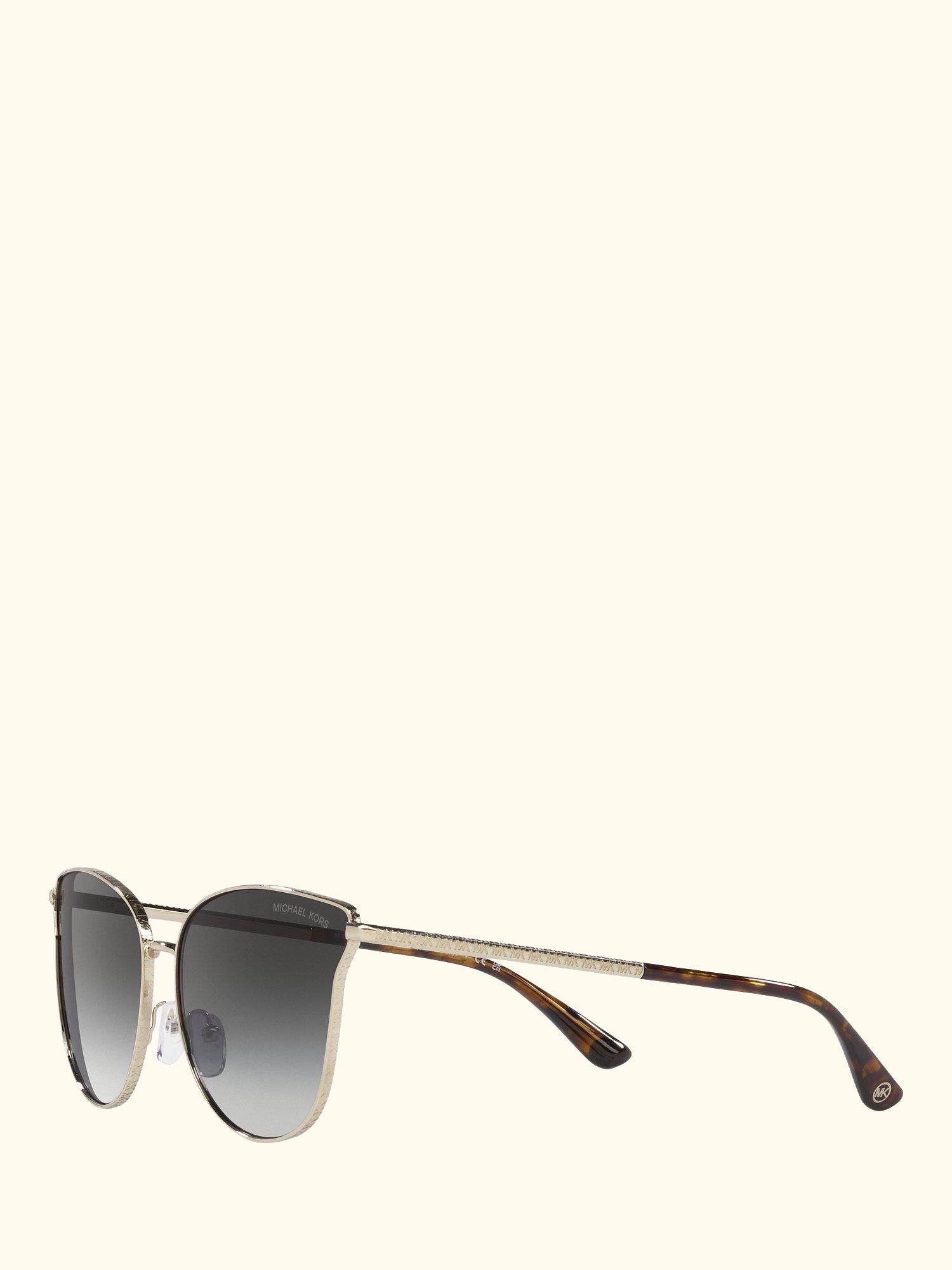 MK1120 Women's Salt Lake City Round Sunglasses, Gold/Grey Gradient