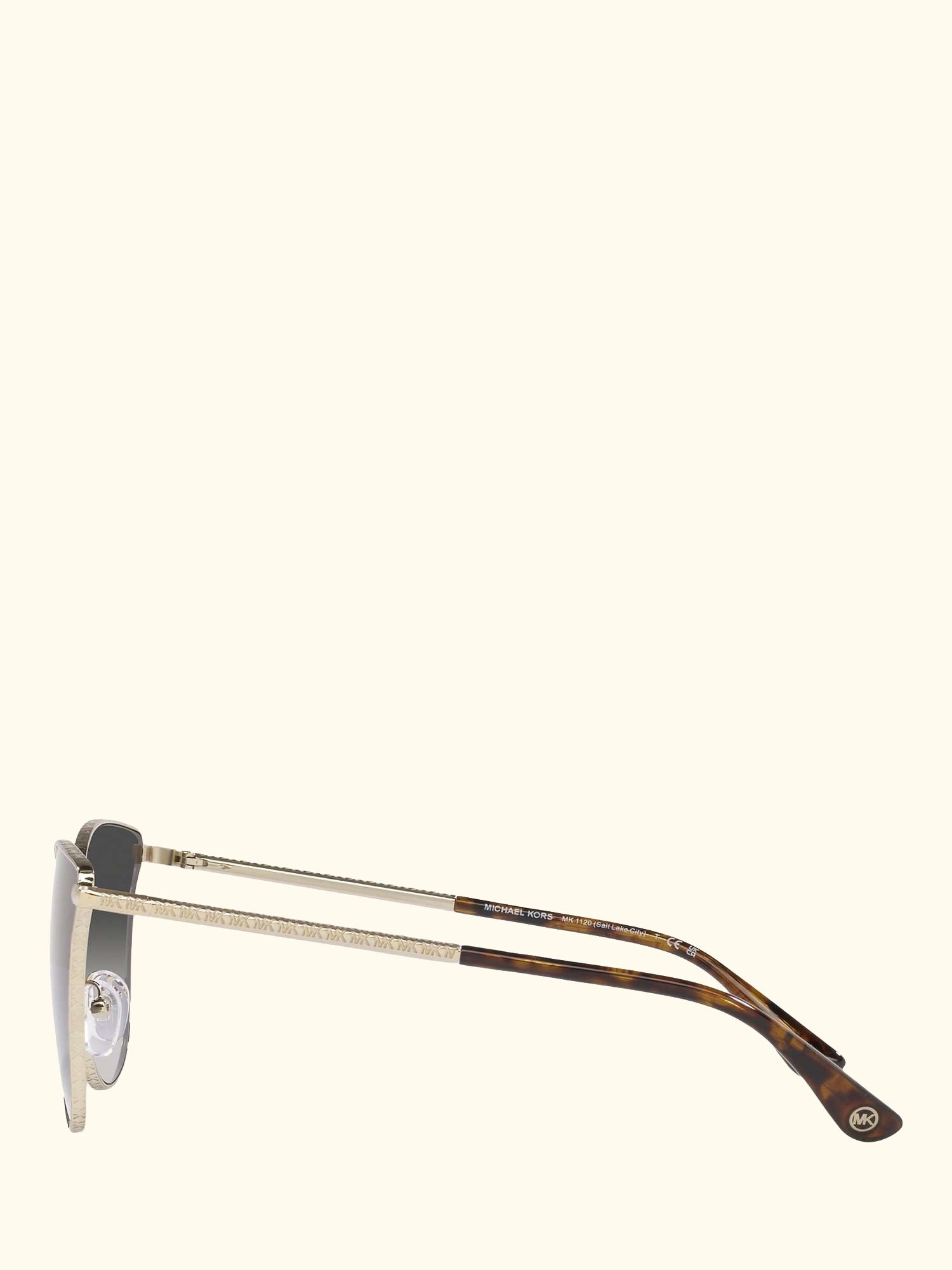MK1120 Women's Salt Lake City Round Sunglasses, Gold/Grey Gradient