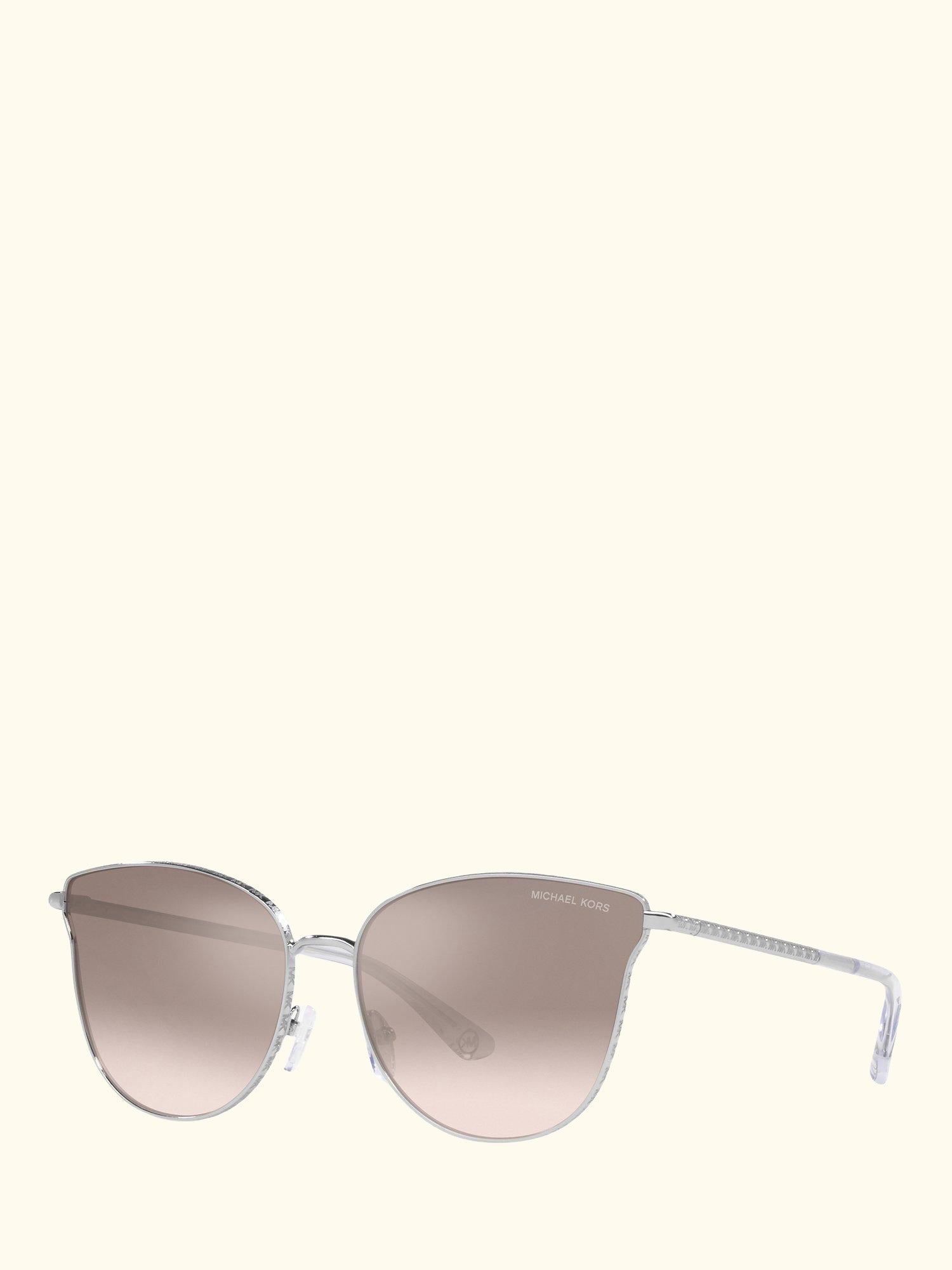 MK1120 Women's Salt Lake City Round Sunglasses, Silver/Beige Gradient