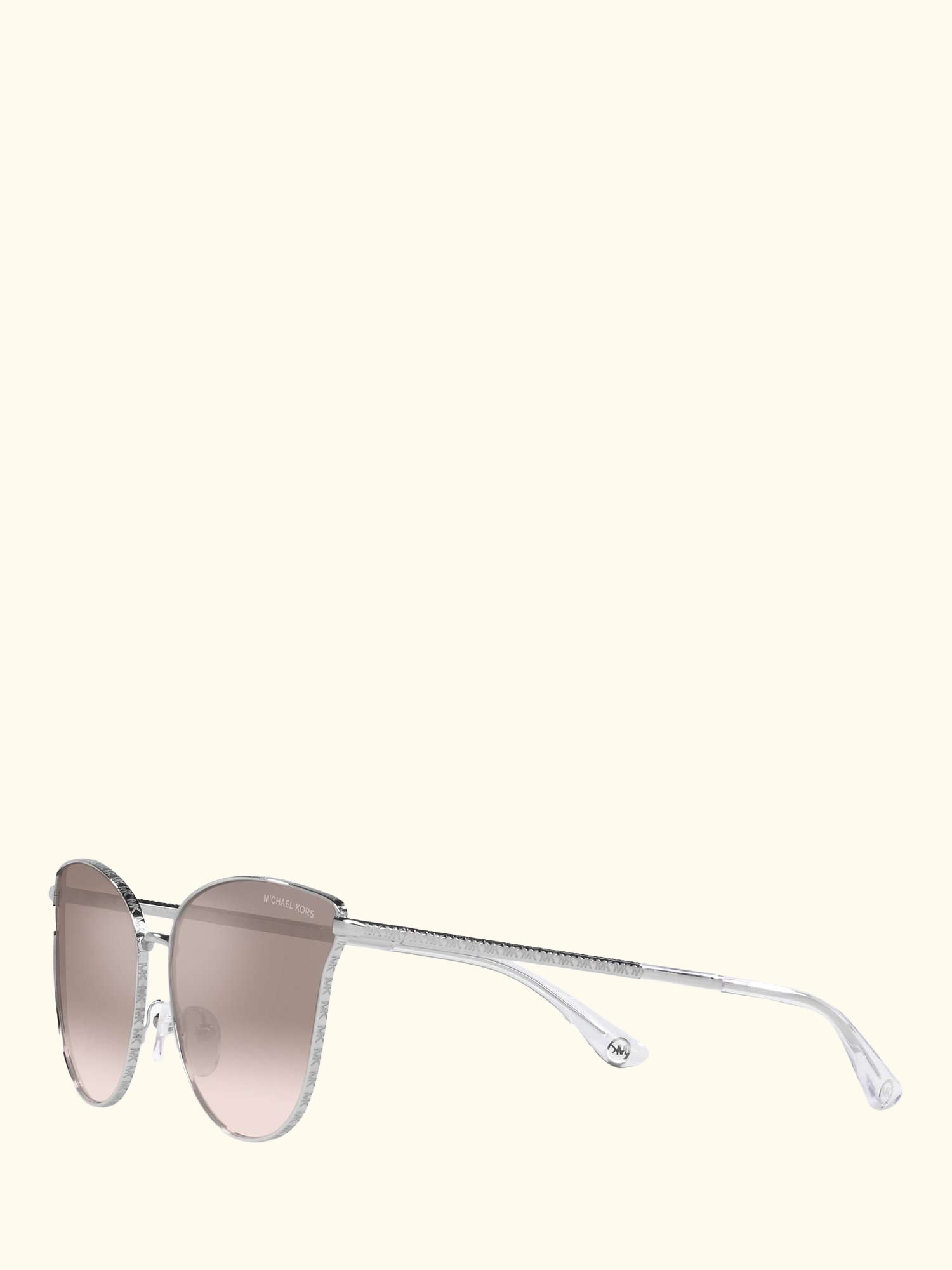 MK1120 Women's Salt Lake City Round Sunglasses, Silver/Beige Gradient