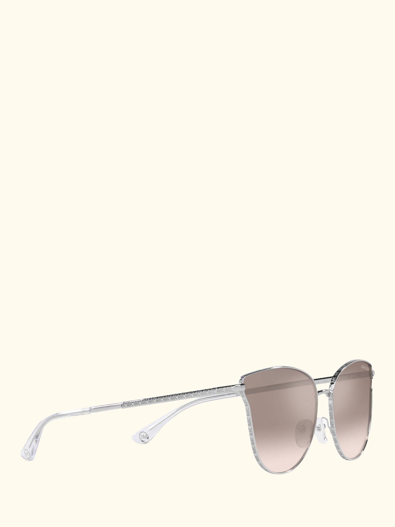 MK1120 Women's Salt Lake City Round Sunglasses, Silver/Beige Gradient