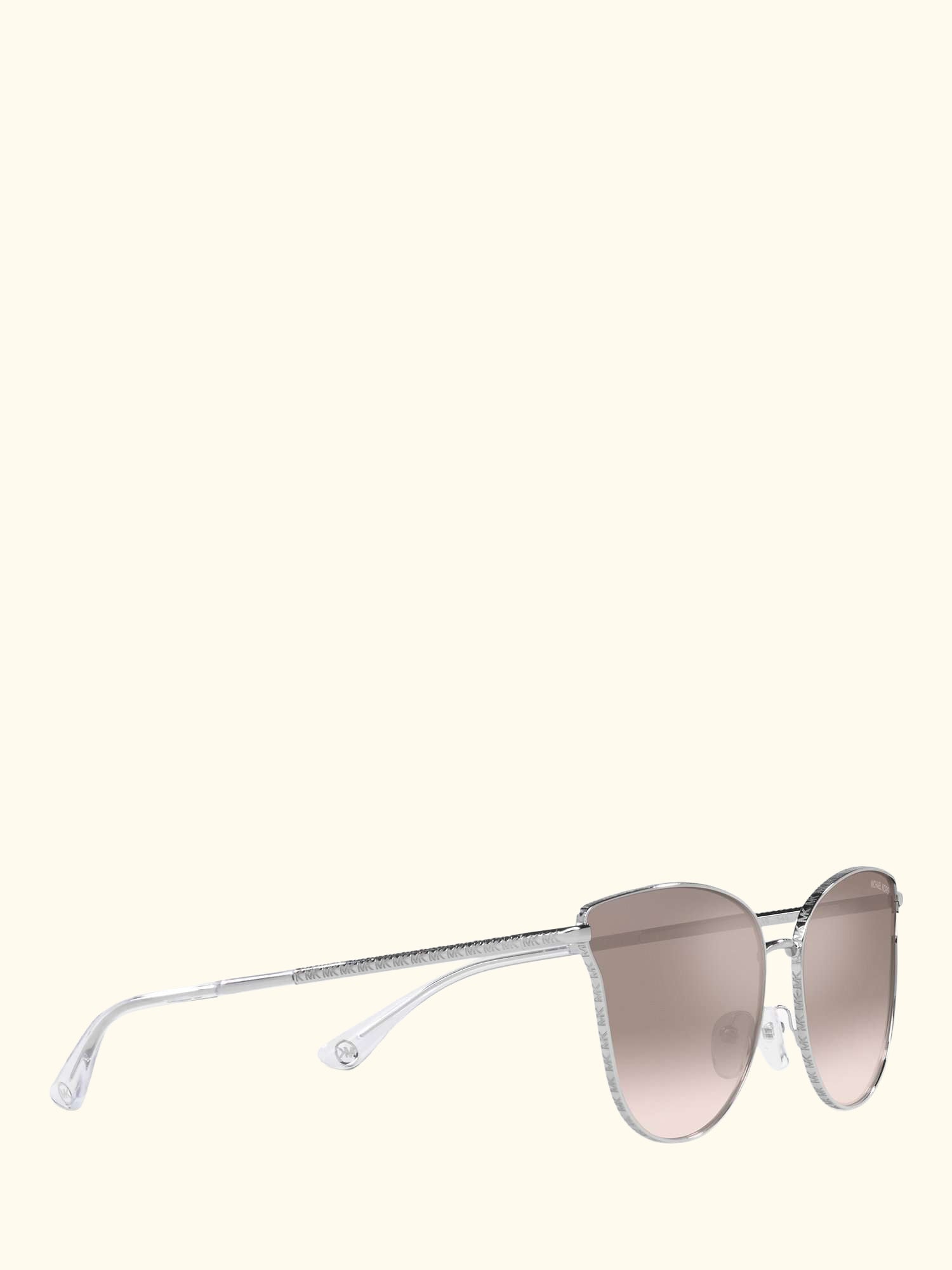 MK1120 Women's Salt Lake City Round Sunglasses, Silver/Beige Gradient
