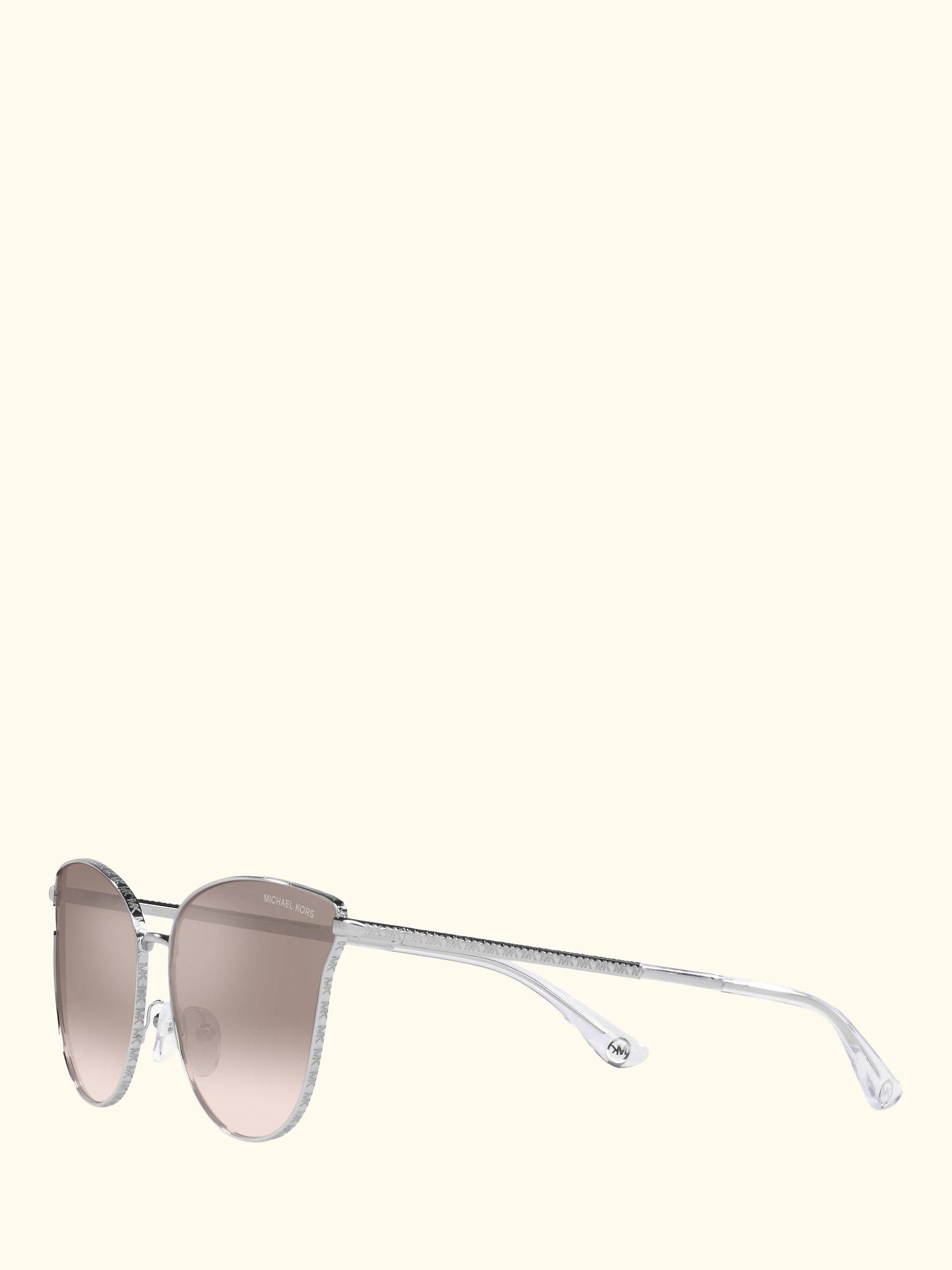 MK1120 Women's Salt Lake City Round Sunglasses, Silver/Beige Gradient