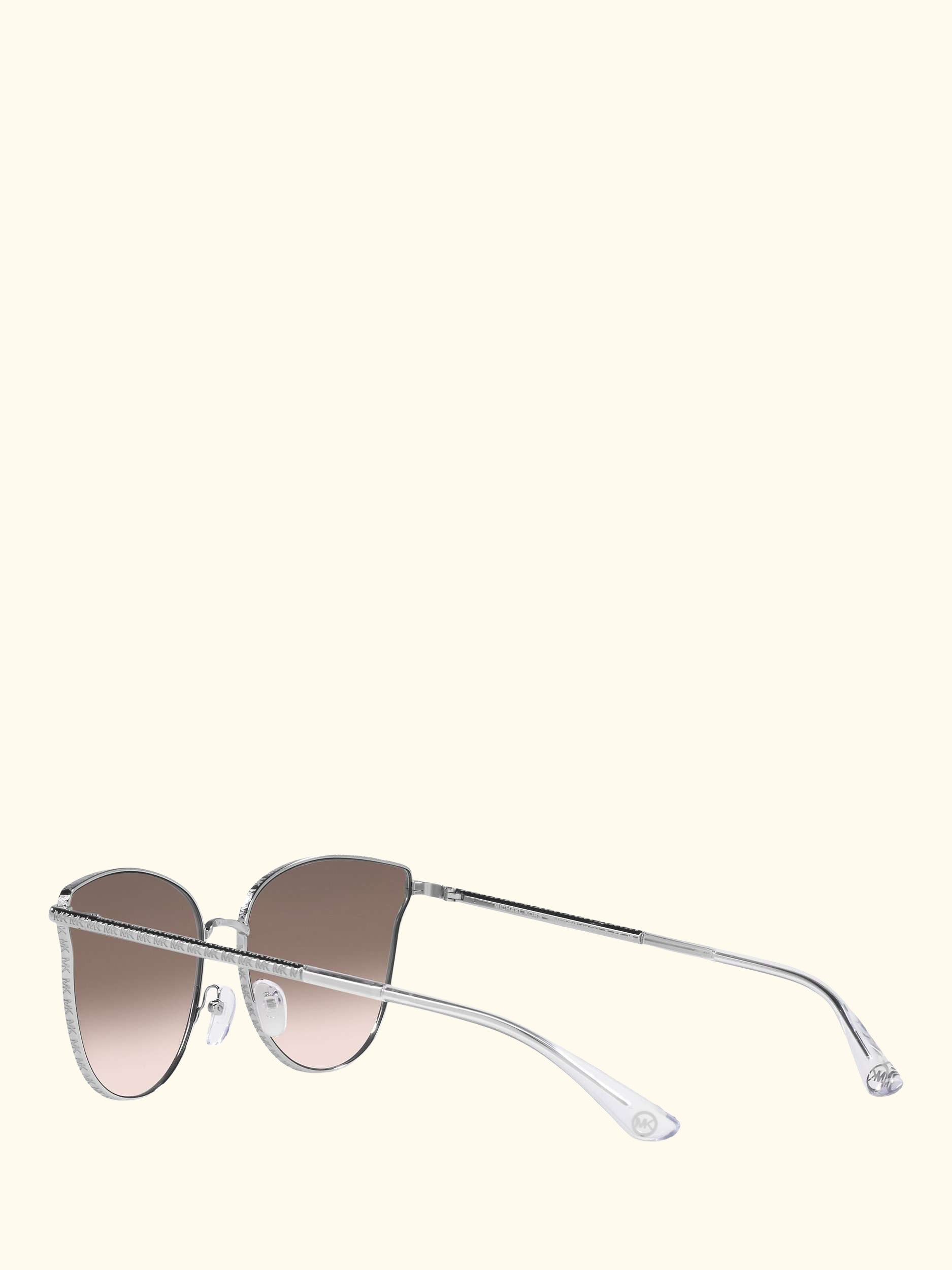 MK1120 Women's Salt Lake City Round Sunglasses, Silver/Beige Gradient