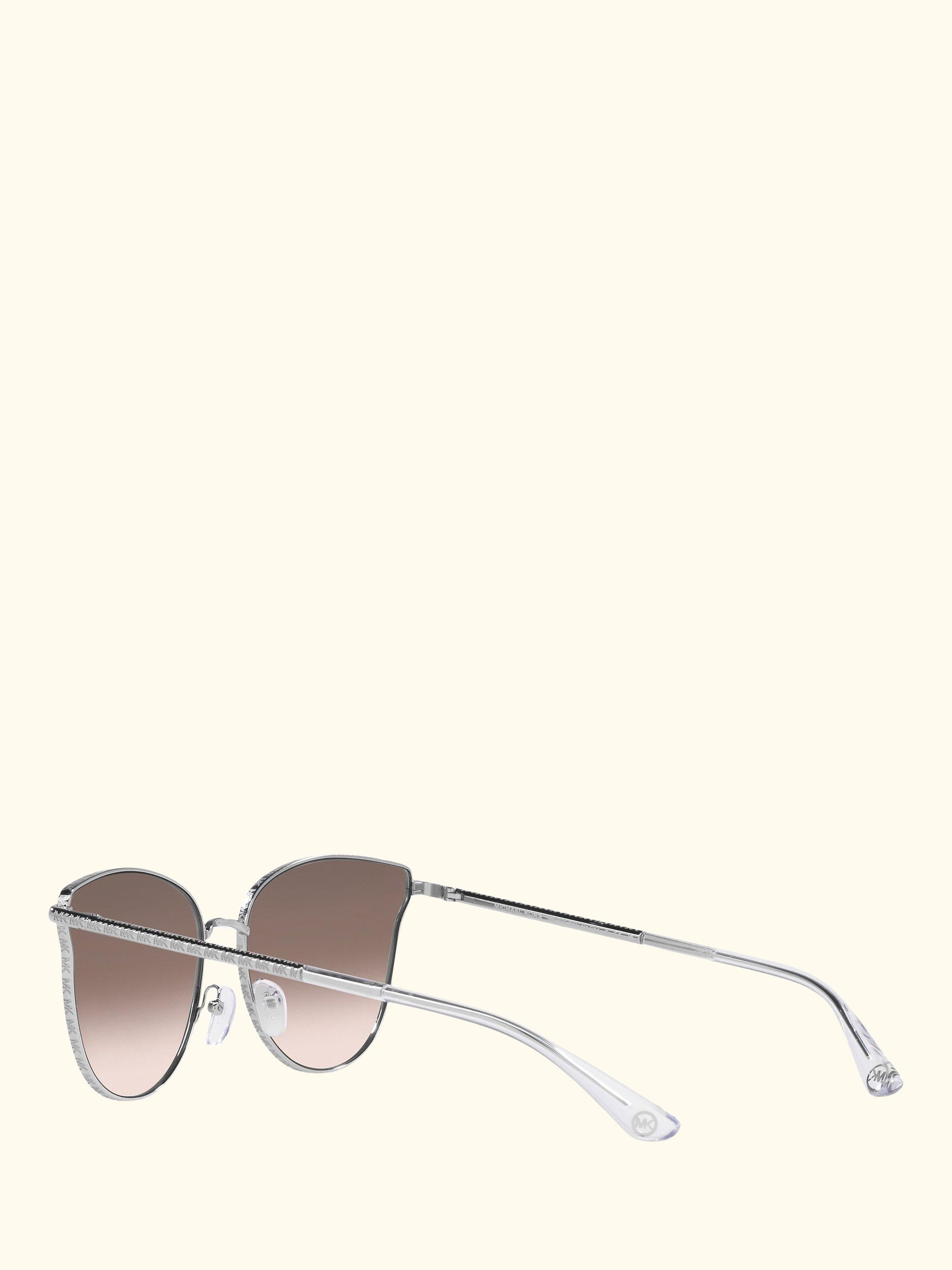 MK1120 Women's Salt Lake City Round Sunglasses, Silver/Beige Gradient