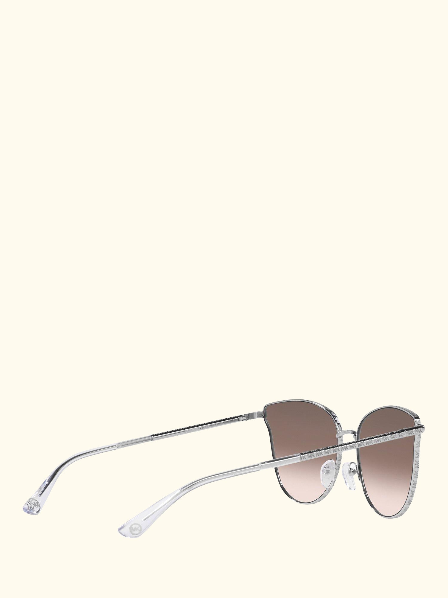MK1120 Women's Salt Lake City Round Sunglasses, Silver/Beige Gradient