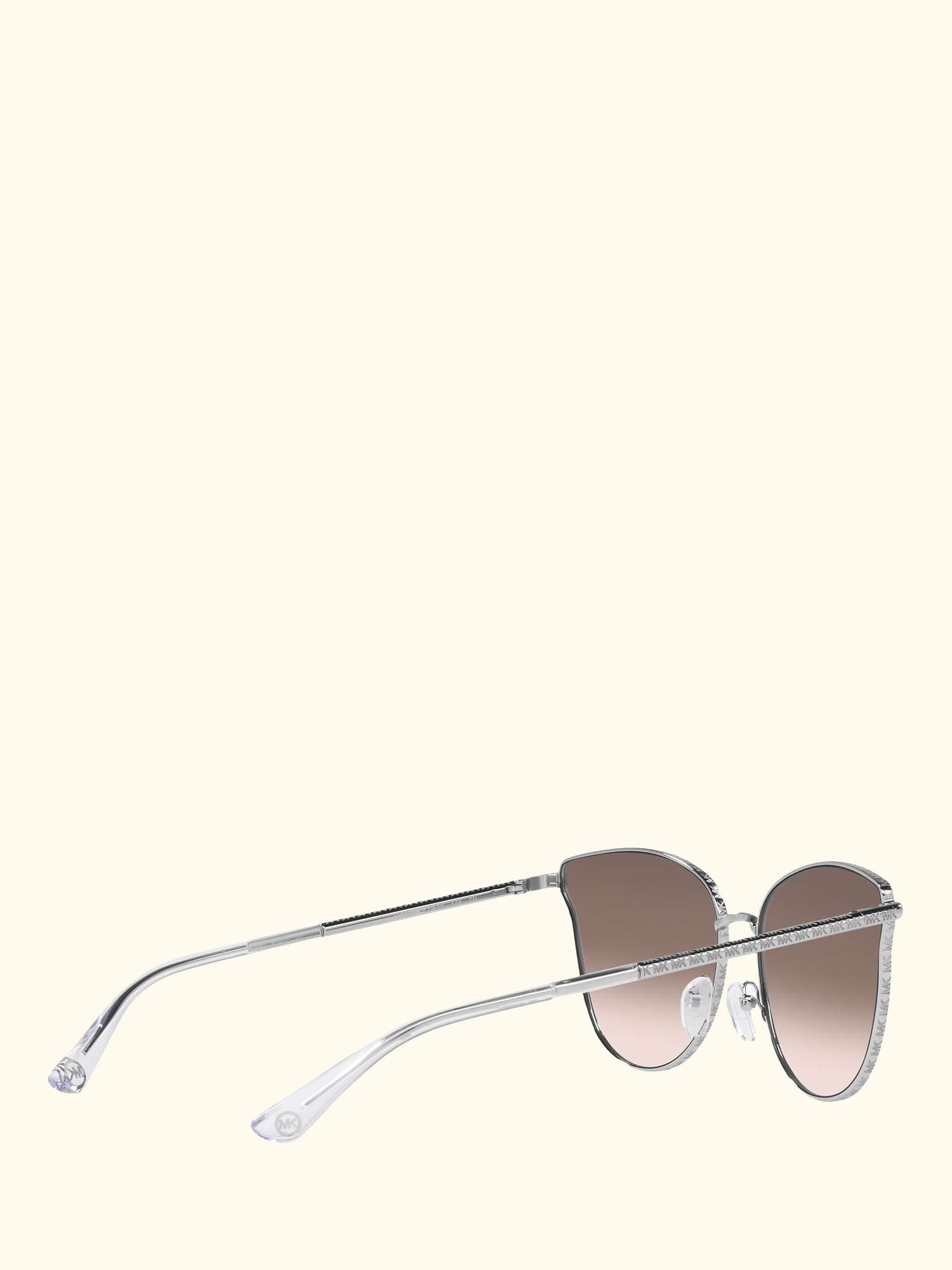 MK1120 Women's Salt Lake City Round Sunglasses, Silver/Beige Gradient