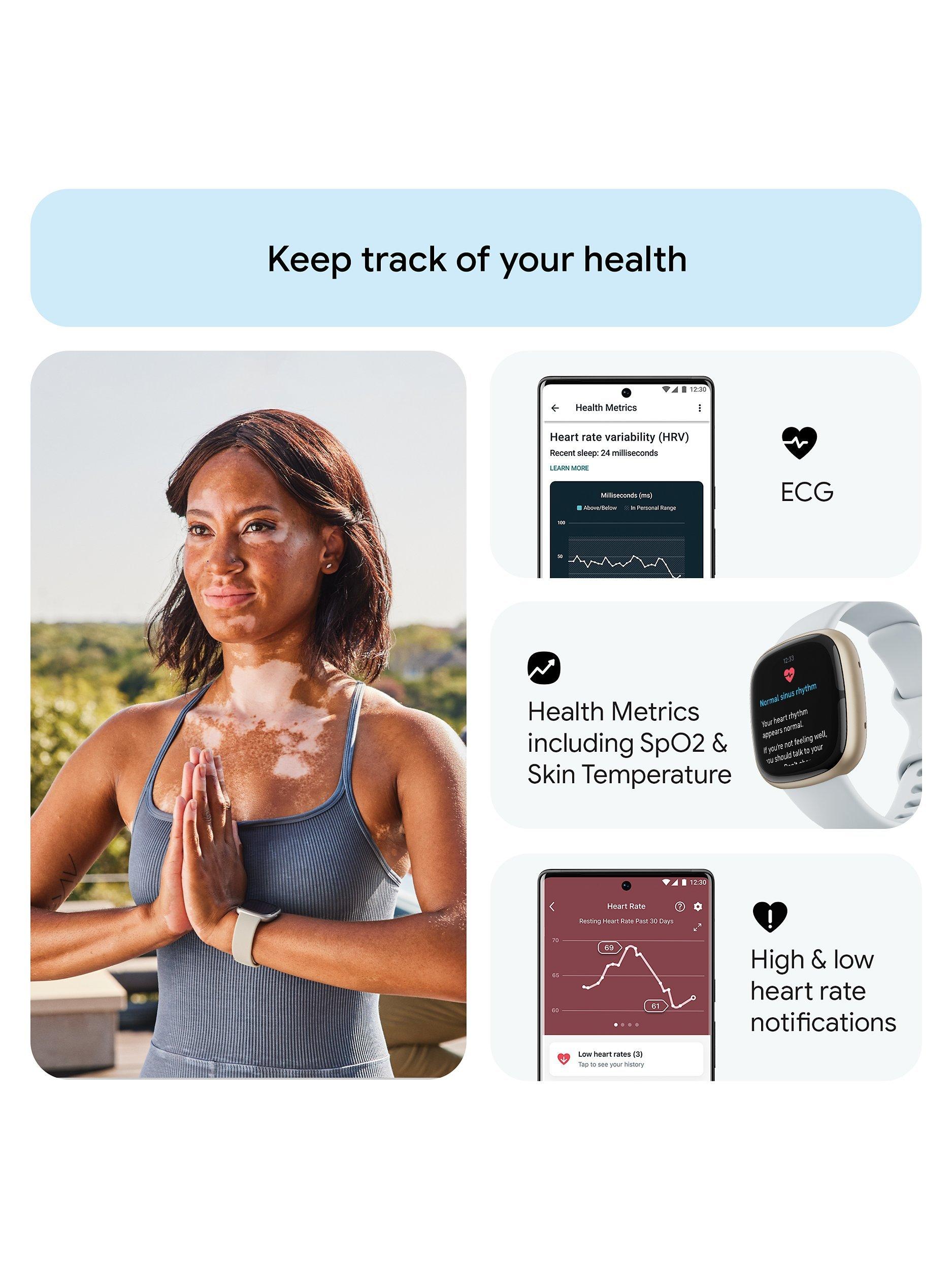 Sense 2 Health and Fitness Smartwatch with Heart Rate Monitor