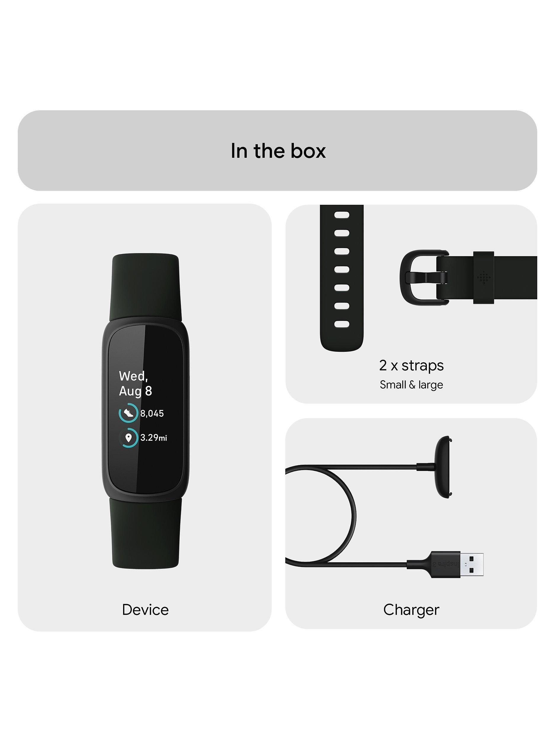 Inspire 3 Health and Fitness Tracker with Heart Rate Monitor
