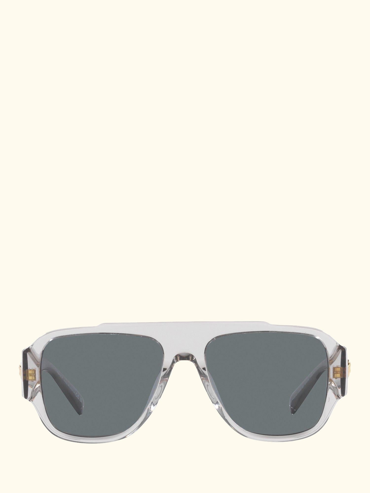 VE4436U Men's Pillow Sunglasses, Transparent Grey/Blue