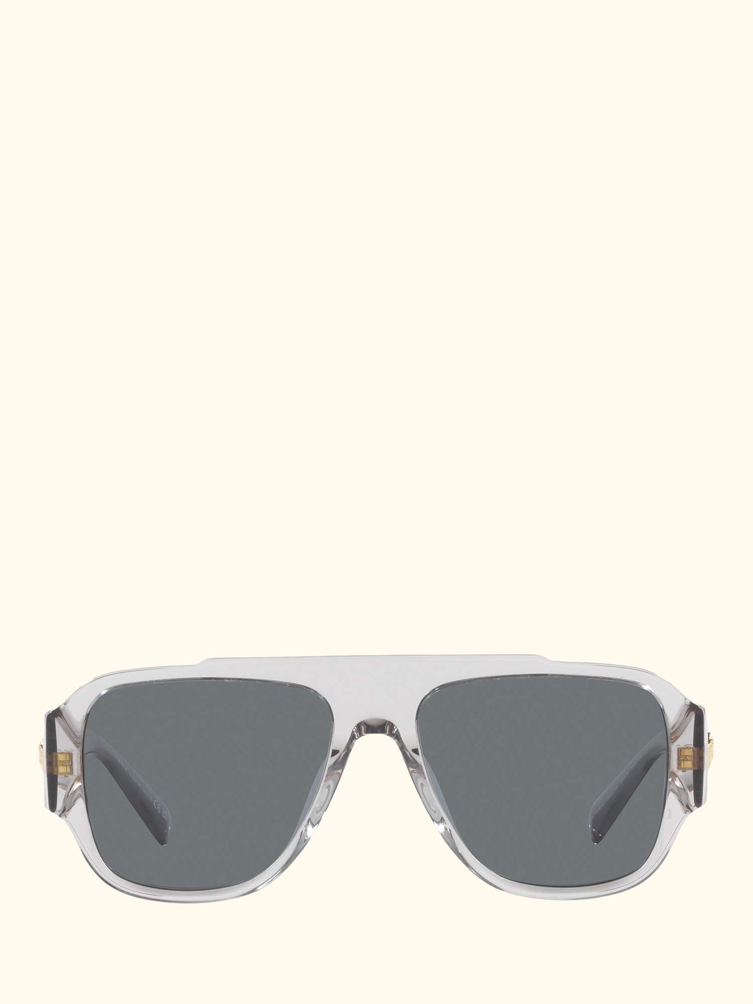 VE4436U Men's Pillow Sunglasses, Transparent Grey/Blue