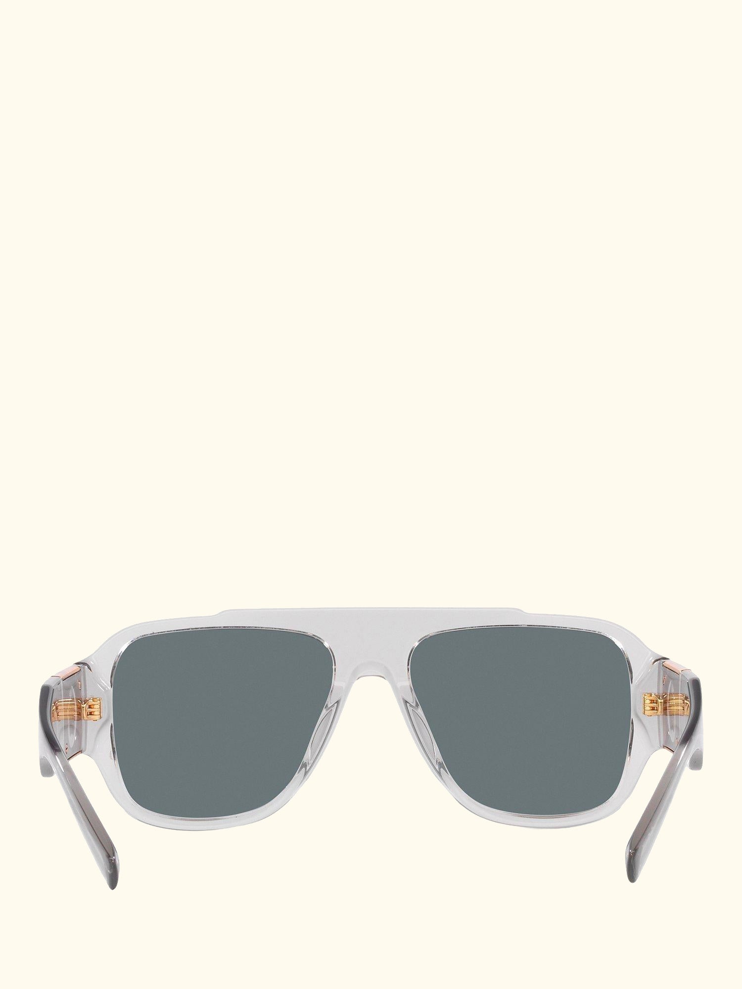 VE4436U Men's Pillow Sunglasses, Transparent Grey/Blue