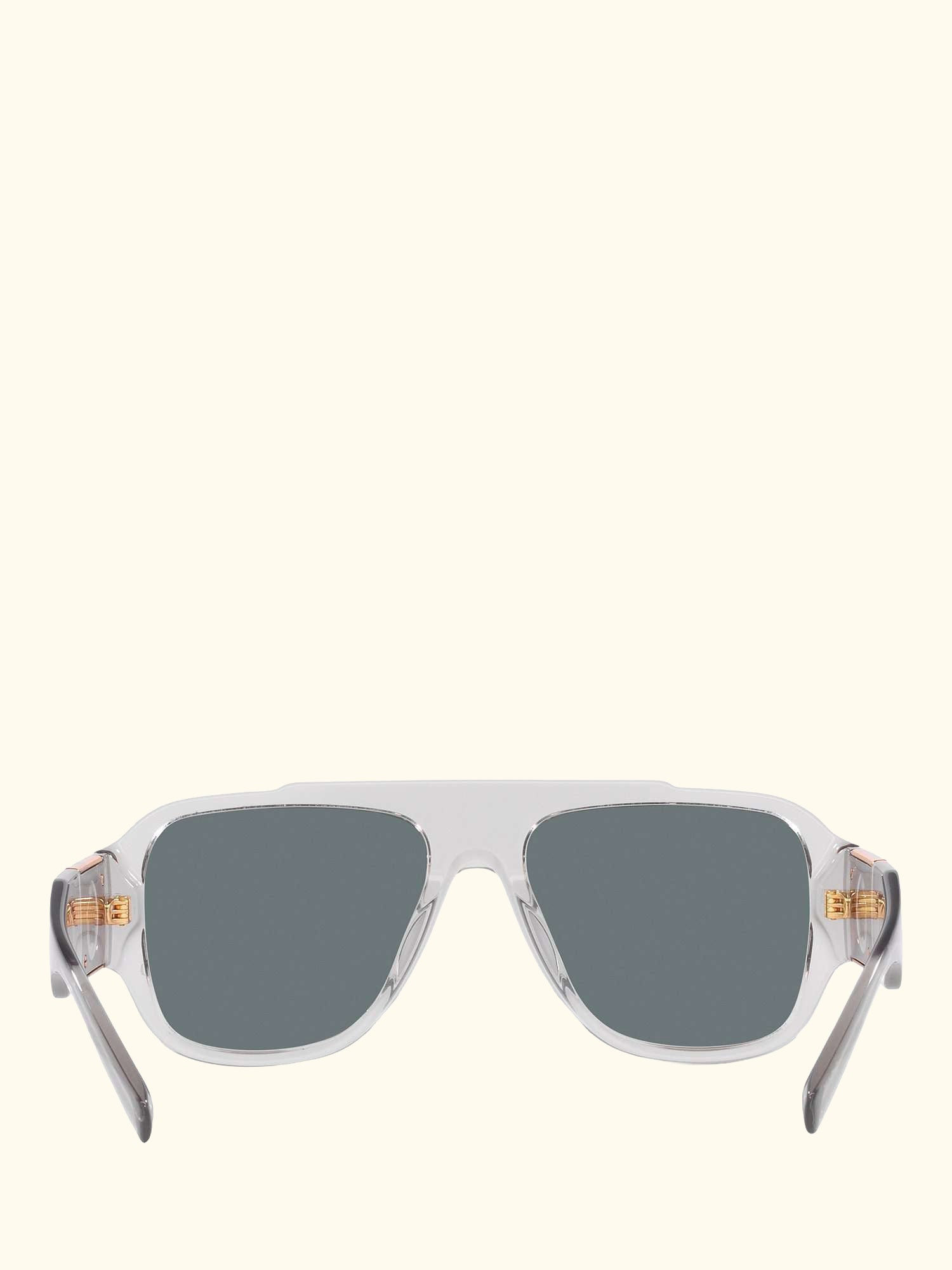 VE4436U Men's Pillow Sunglasses, Transparent Grey/Blue