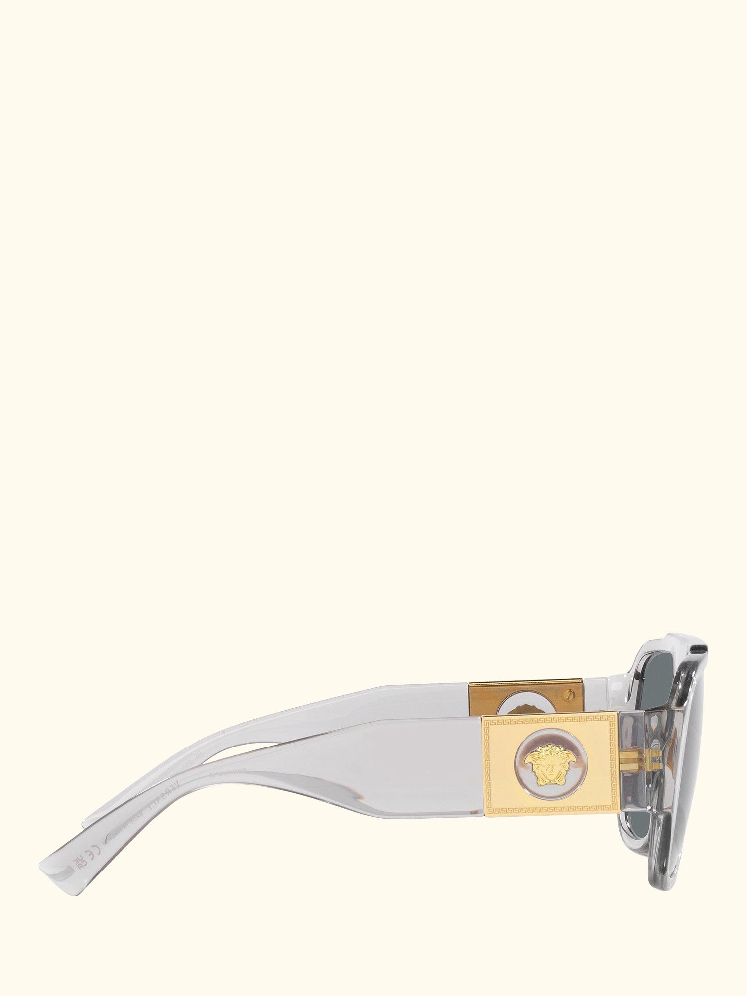 VE4436U Men's Pillow Sunglasses, Transparent Grey/Blue