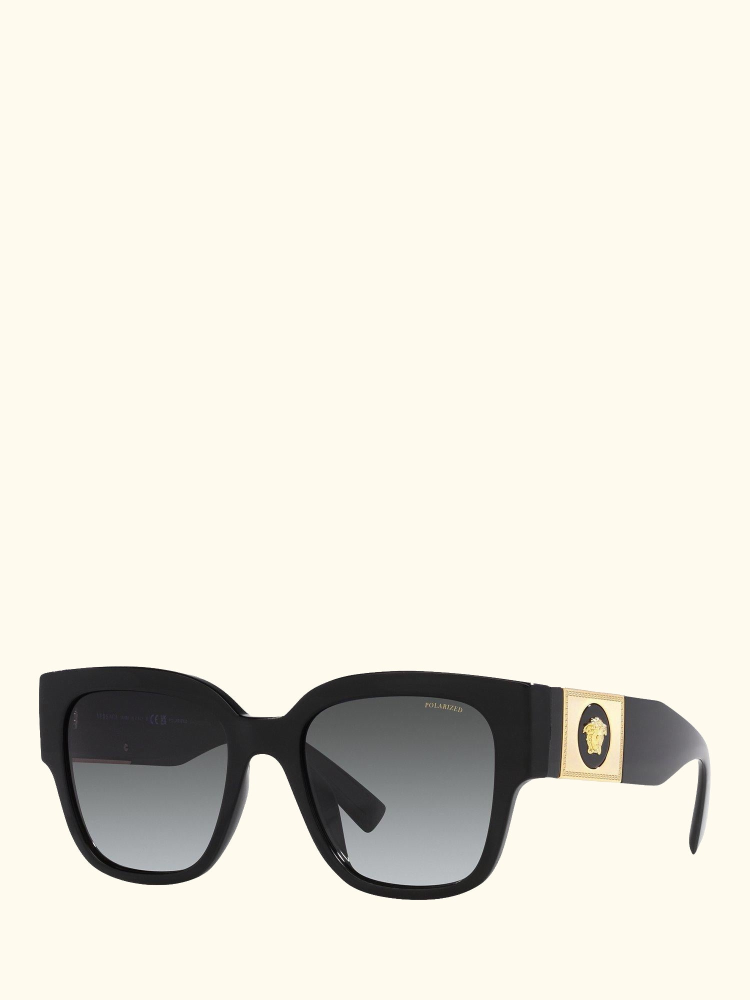 VE4437U Women's Polarised Pillow Sunglasses, Black/Grey Gradient