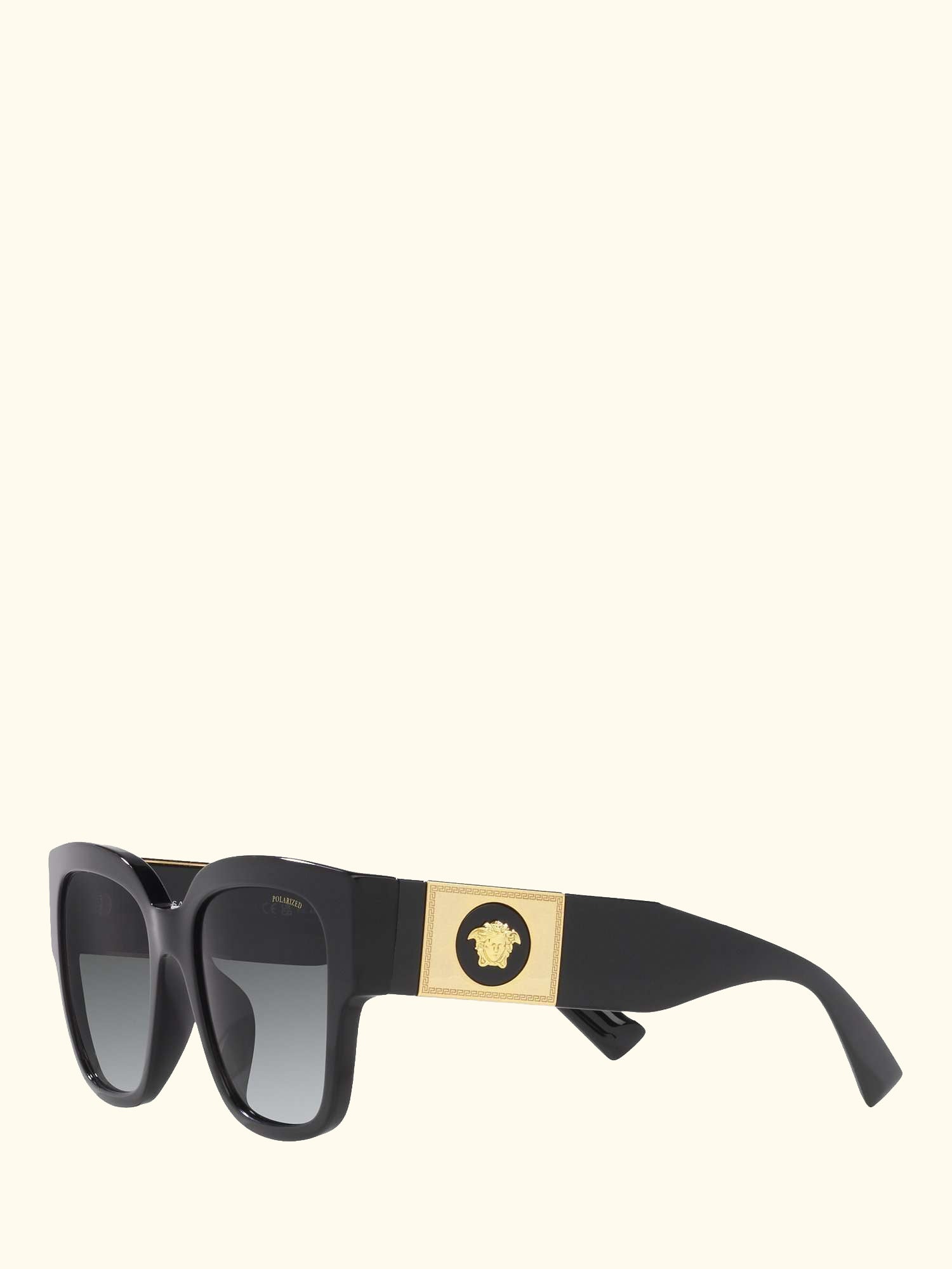 VE4437U Women's Polarised Pillow Sunglasses, Black/Grey Gradient