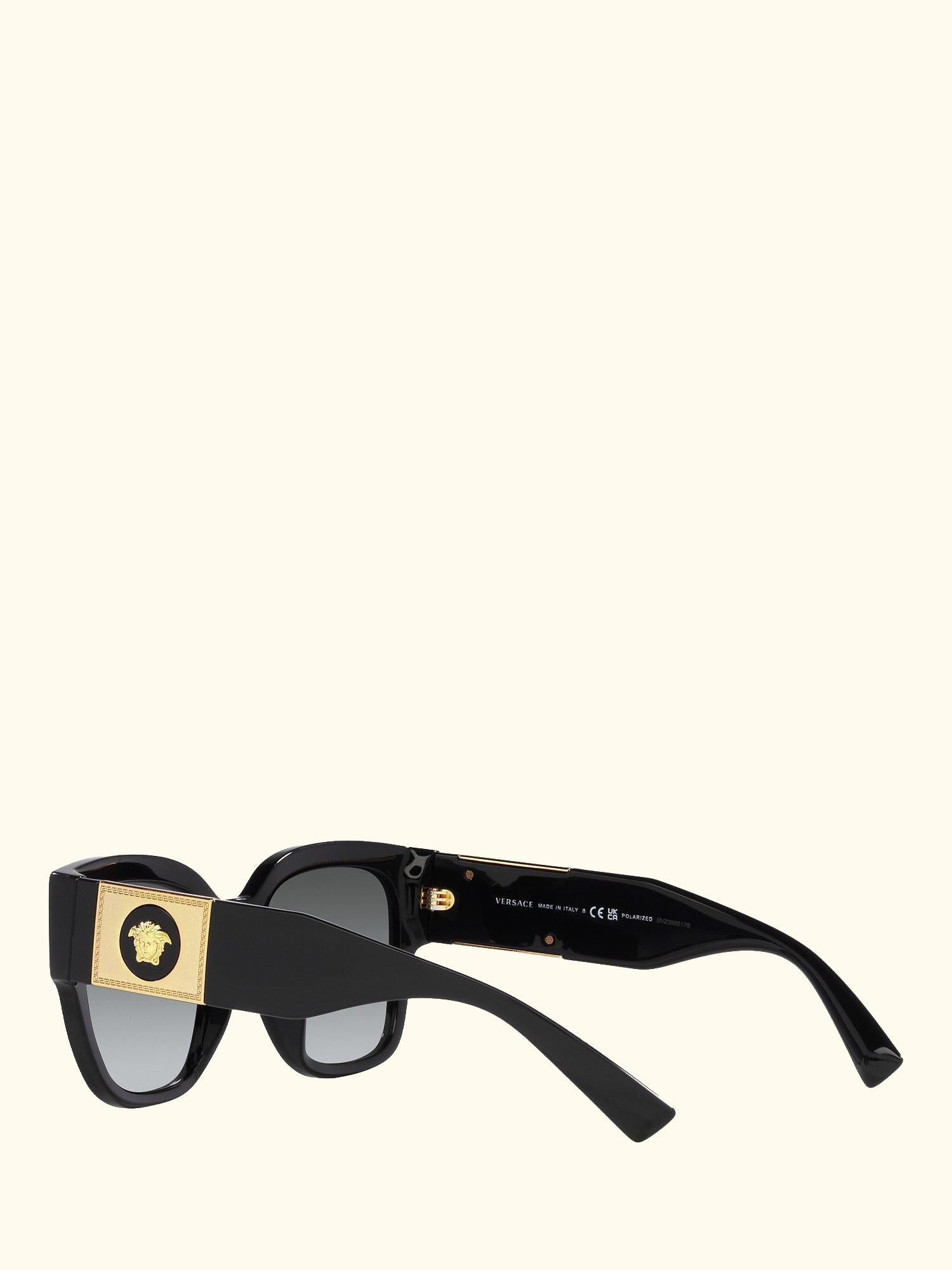VE4437U Women's Polarised Pillow Sunglasses, Black/Grey Gradient