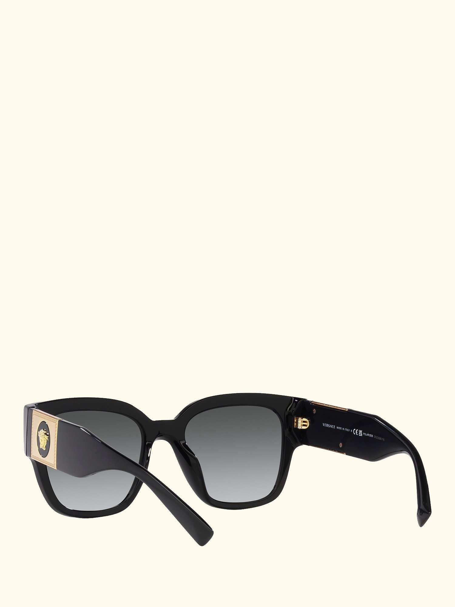 VE4437U Women's Polarised Pillow Sunglasses, Black/Grey Gradient