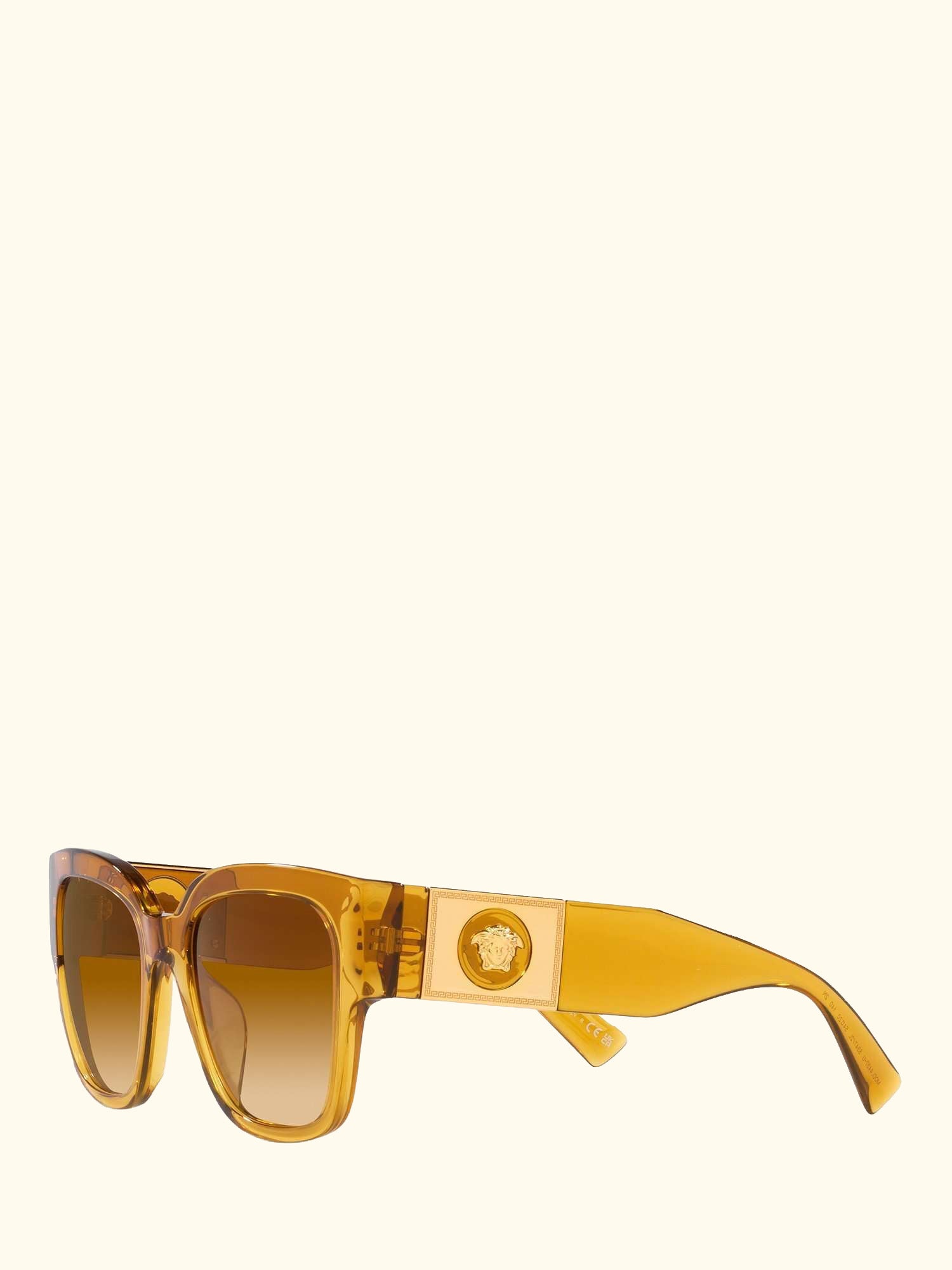 VE4437U Women's Pillow Sunglasses, Transparent Honey/Brown Gradient