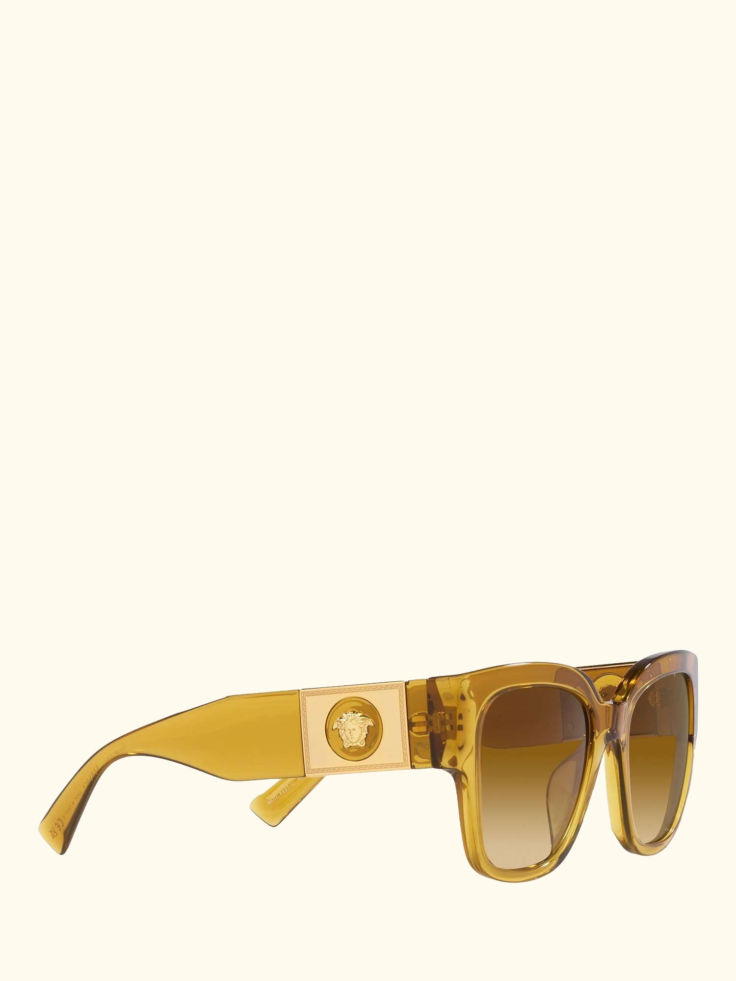VE4437U Women's Pillow Sunglasses, Transparent Honey/Brown Gradient