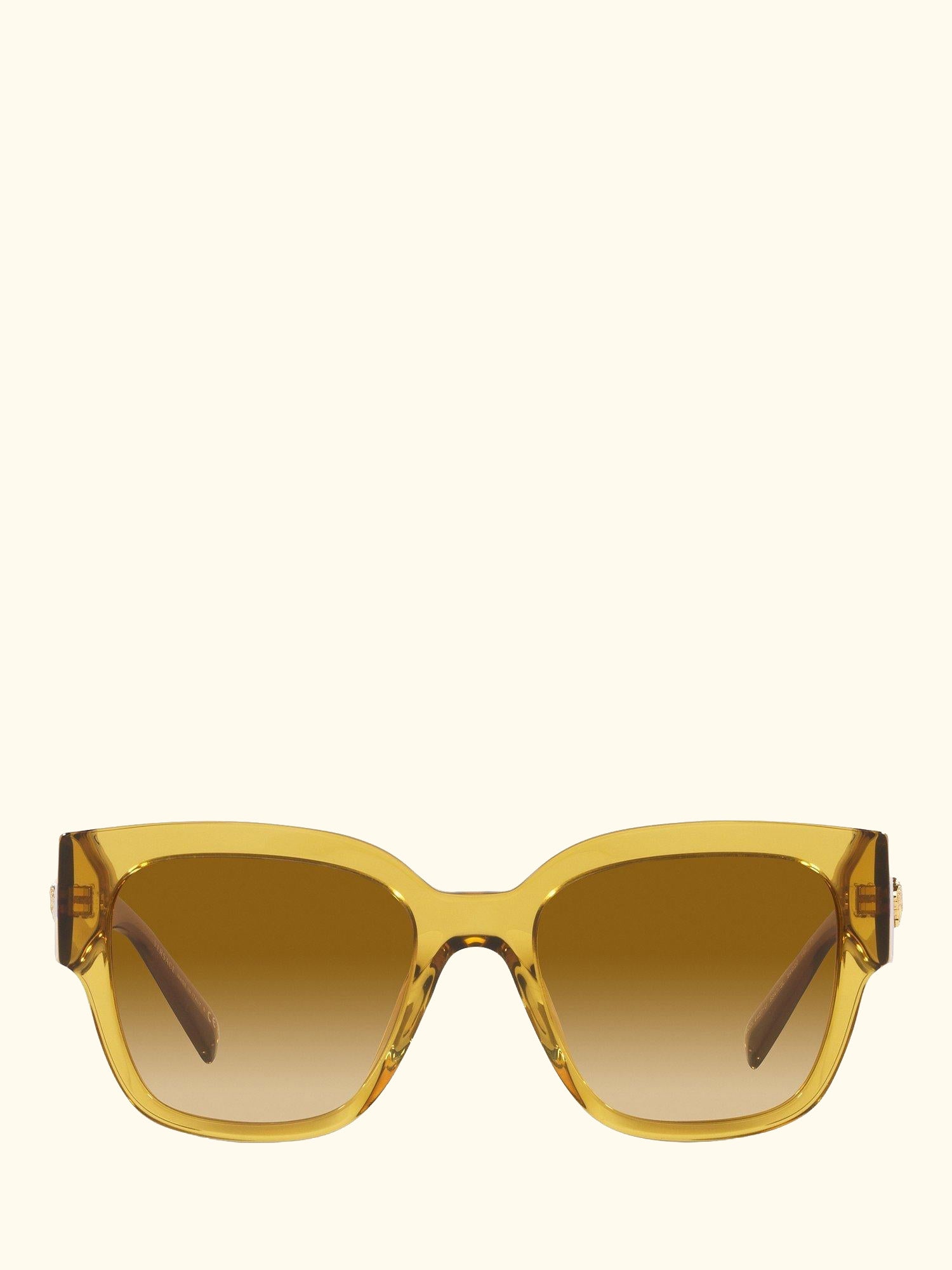 VE4437U Women's Pillow Sunglasses, Transparent Honey/Brown Gradient