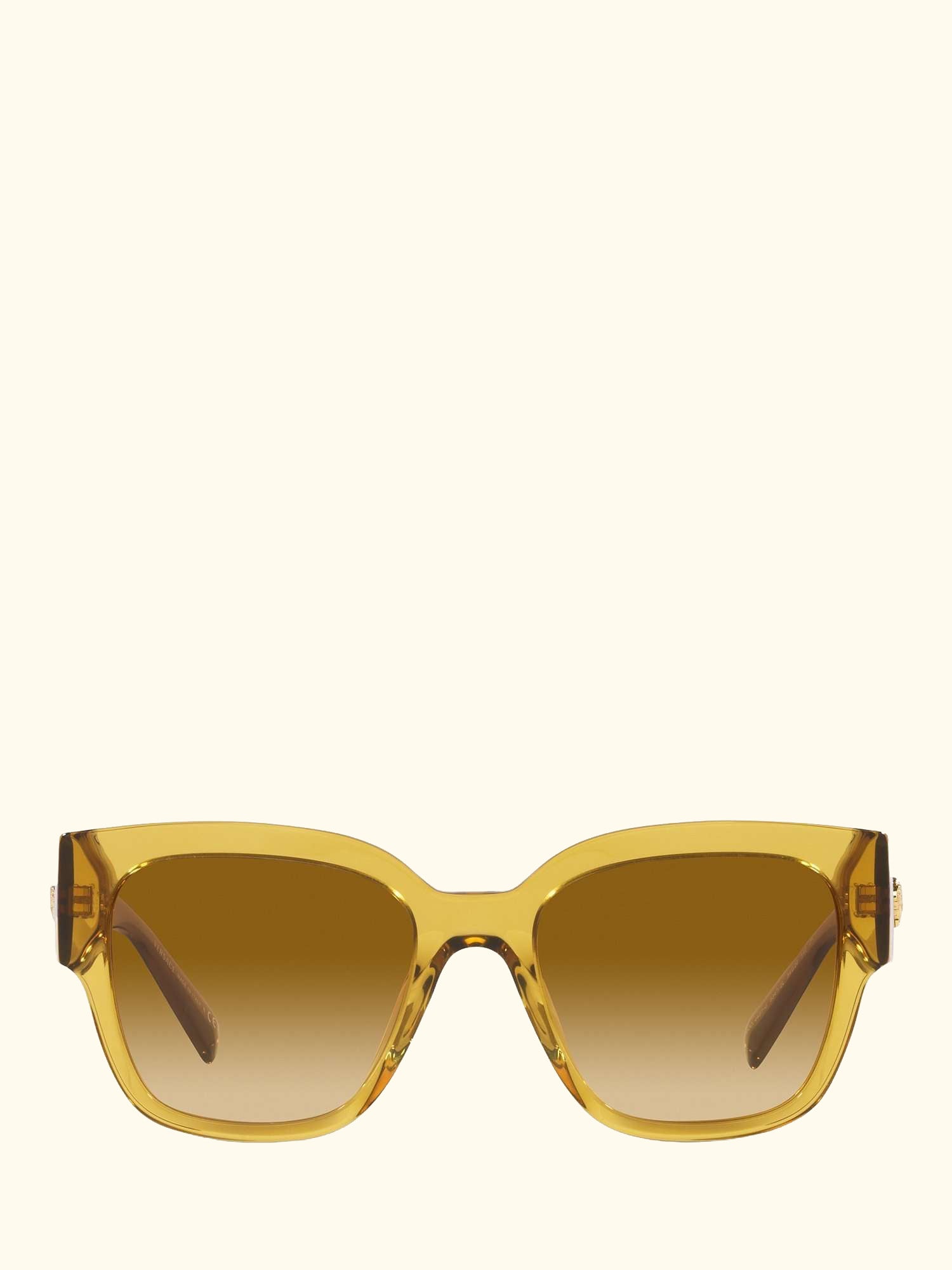 VE4437U Women's Pillow Sunglasses, Transparent Honey/Brown Gradient