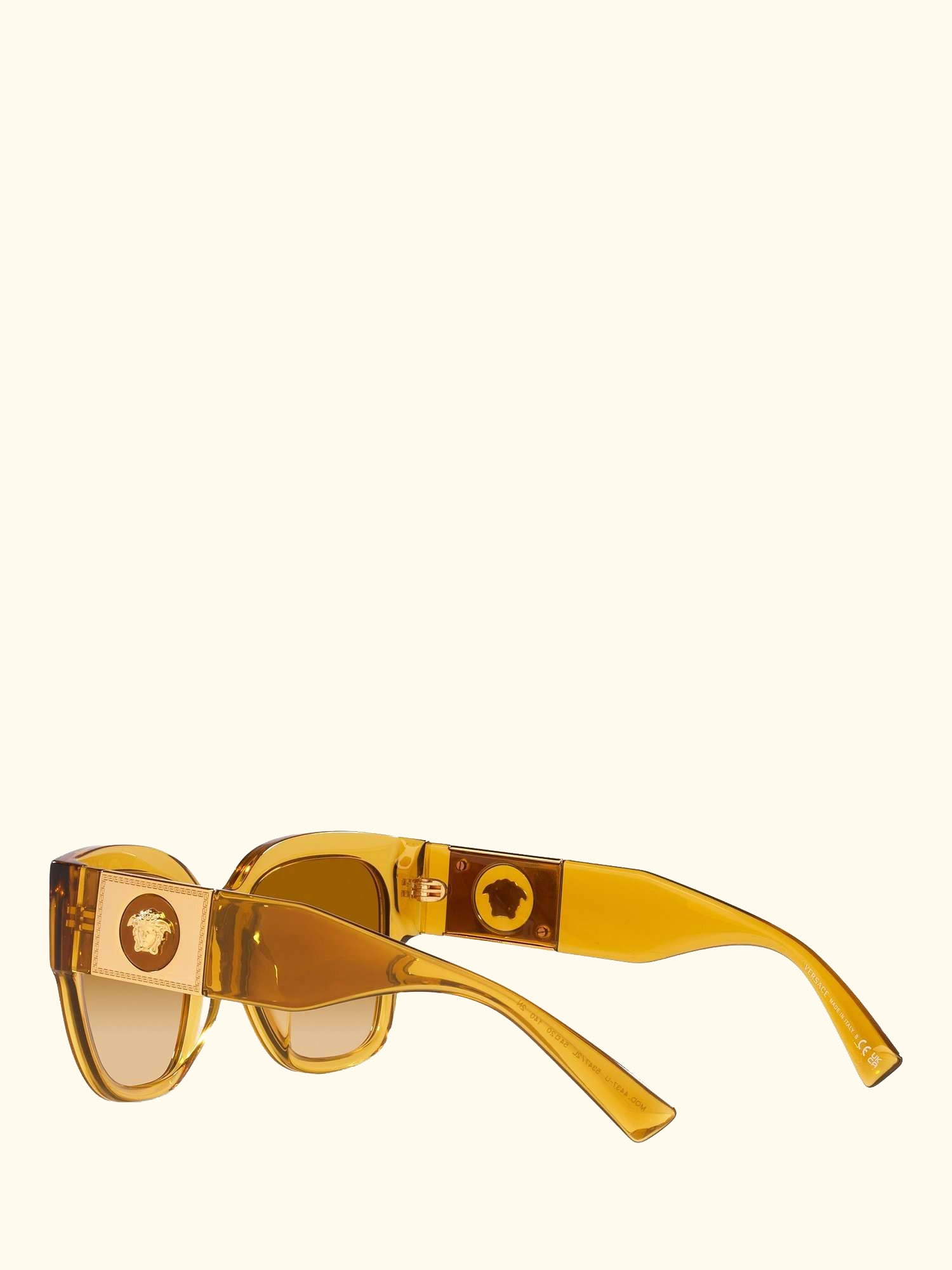 VE4437U Women's Pillow Sunglasses, Transparent Honey/Brown Gradient