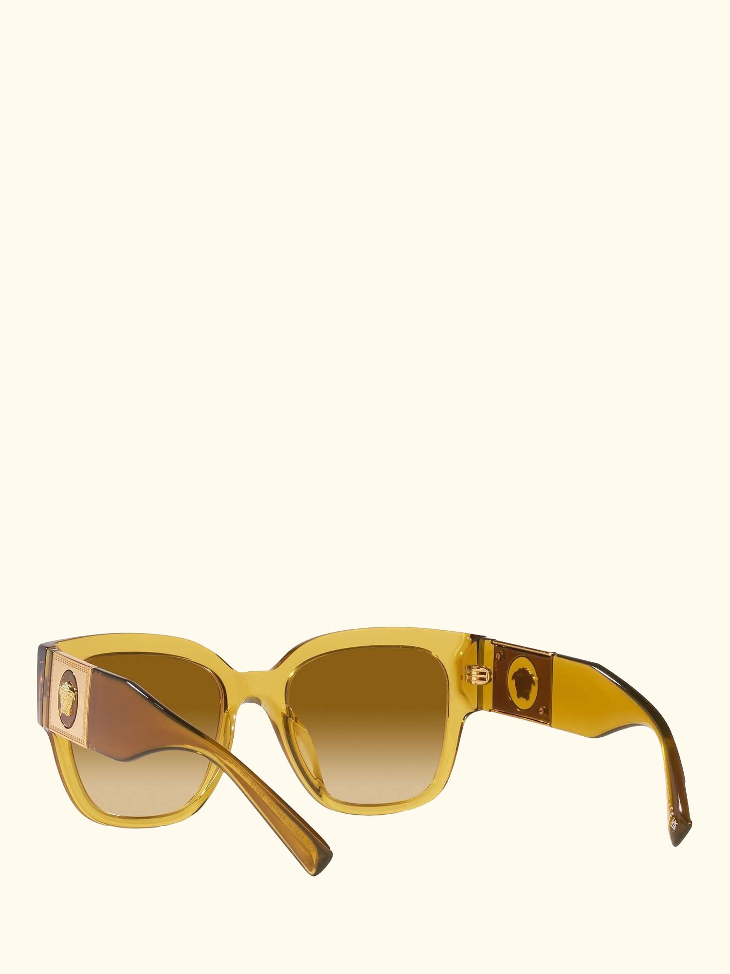 VE4437U Women's Pillow Sunglasses, Transparent Honey/Brown Gradient