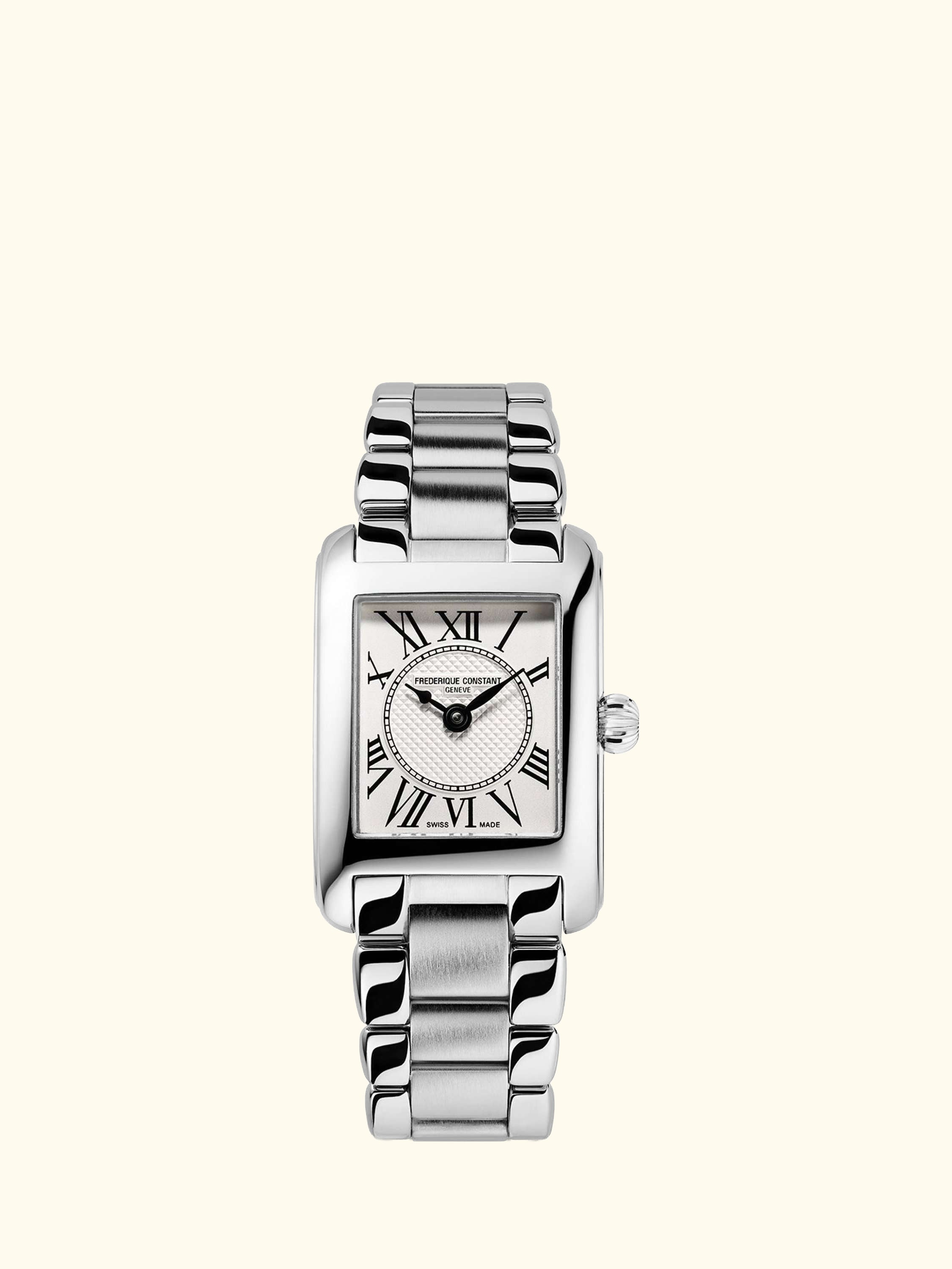 FC-200MC16B Women's Carrée Bracelet Strap Watch, Silver