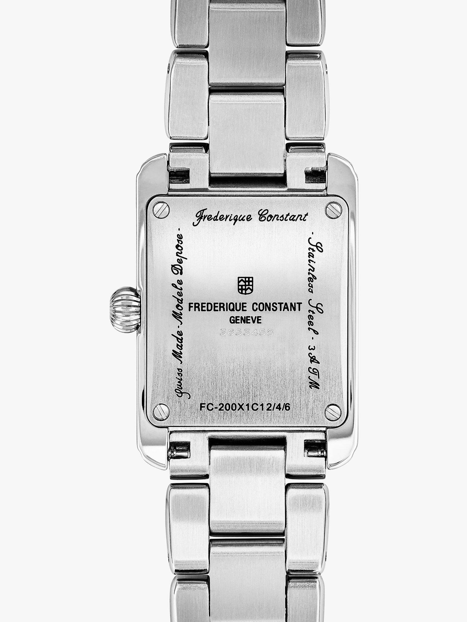 FC-200MC16B Women's Carrée Bracelet Strap Watch, Silver