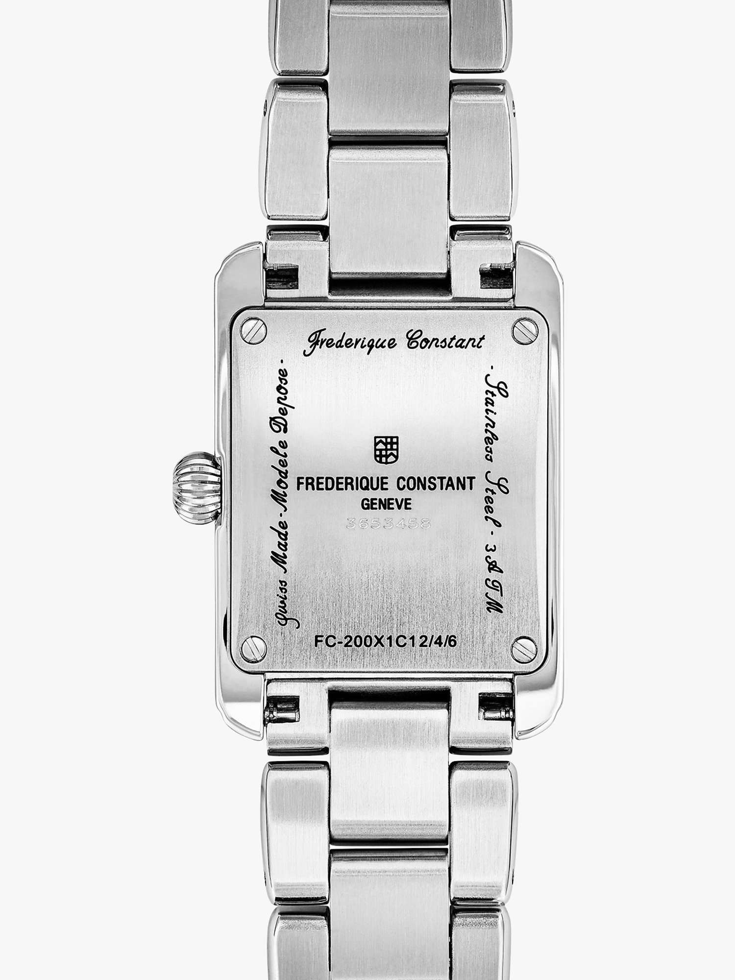 FC-200MC16B Women's Carrée Bracelet Strap Watch, Silver