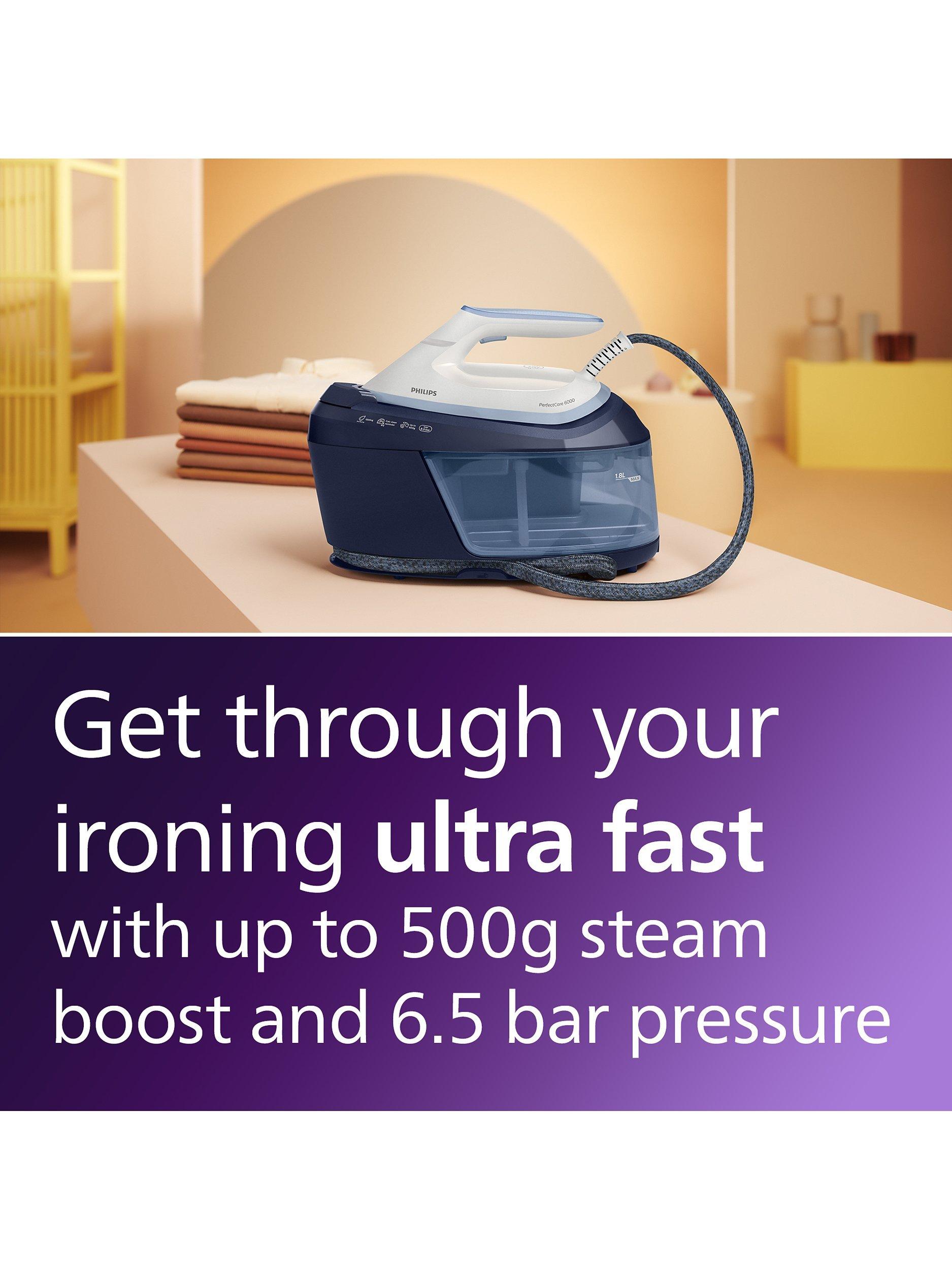 PerfectCare 6000 Series PSG6026/20 Steam Generator Iron, Blue/White