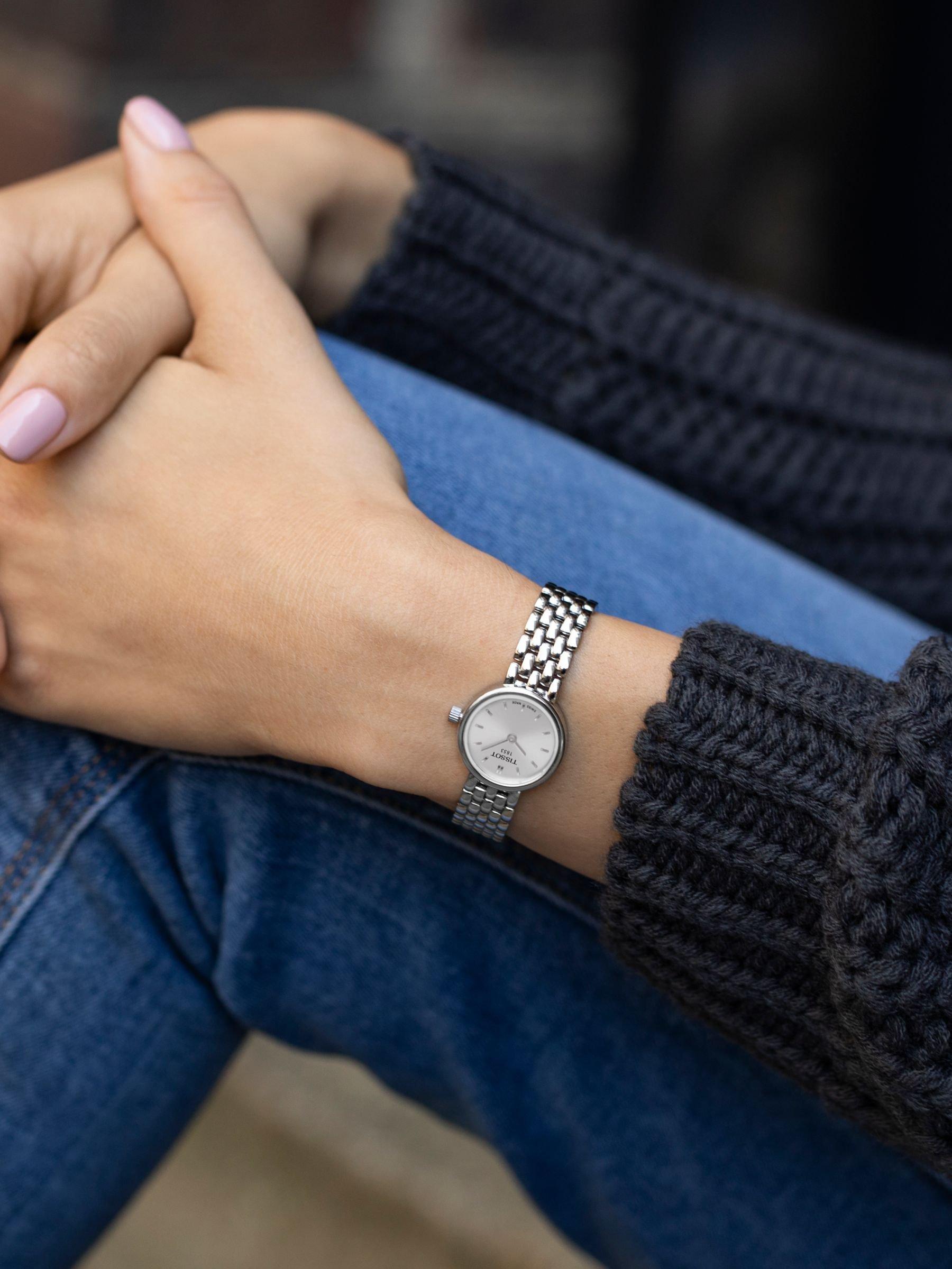 T0580091103100 Women's Lovely Bracelet Strap Watch, Silver