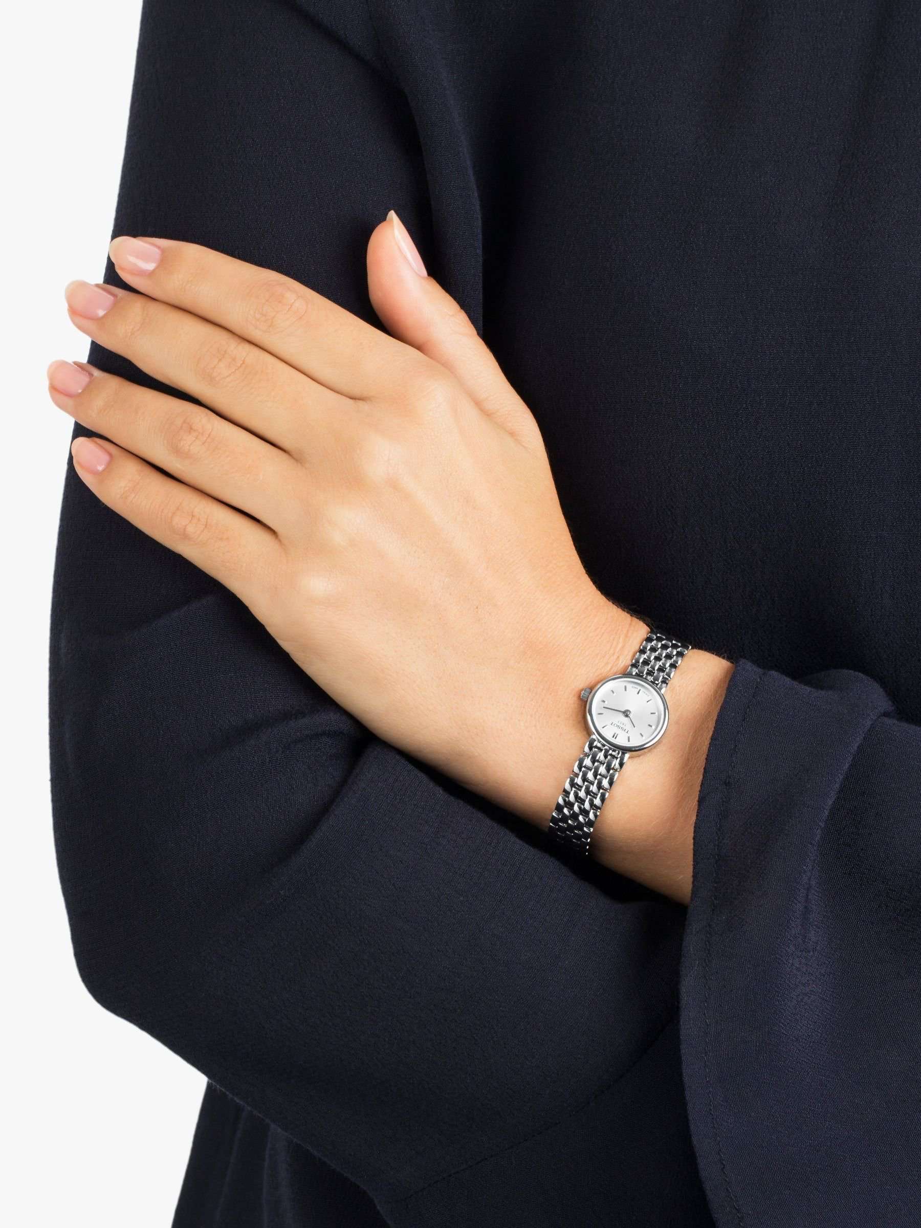 T0580091103100 Women's Lovely Bracelet Strap Watch, Silver