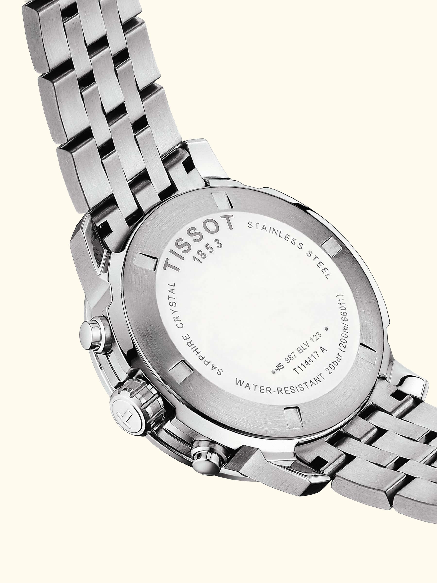 T1144171105700 Men's PRC 200 Chronograph Date Bracelet Strap Watch, Silver/Black