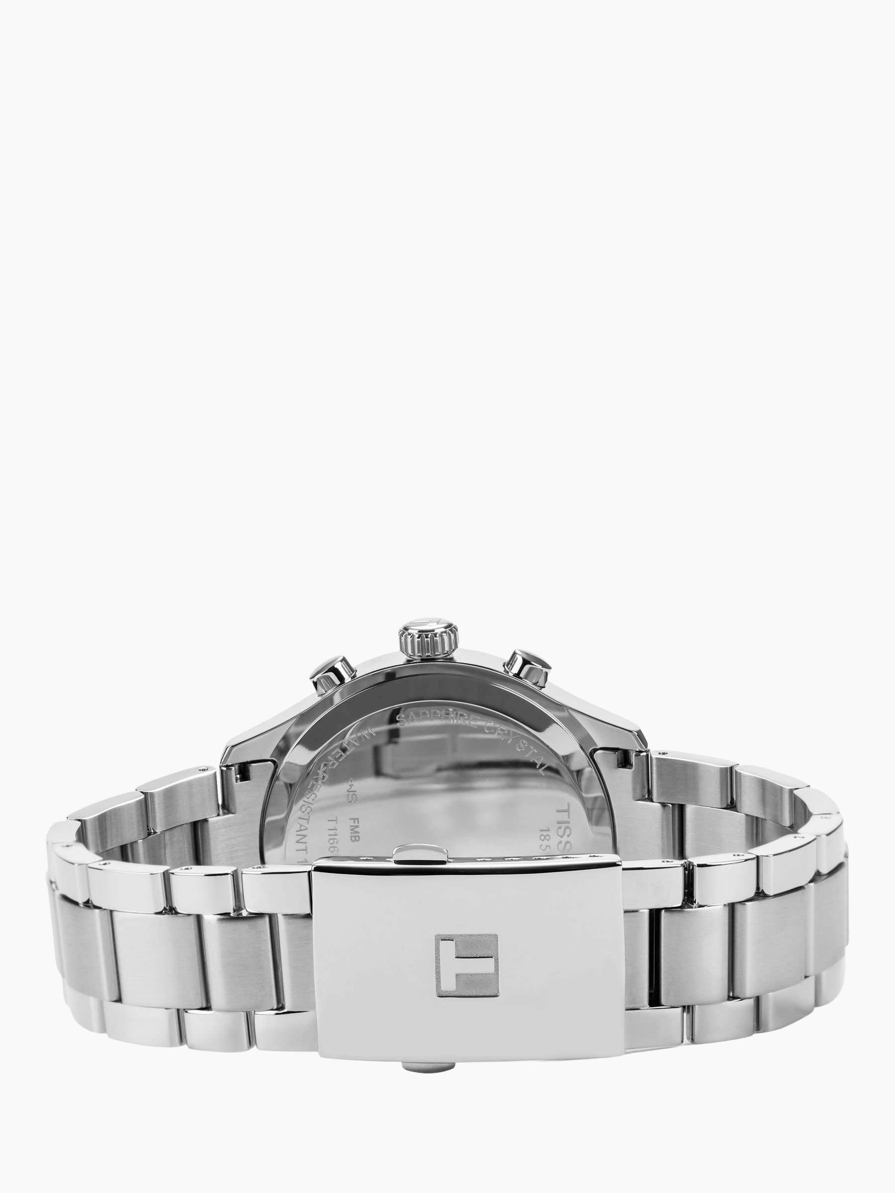 T1166171105701 Men's Chrono XL Classic Chronograph Date Bracelet Strap Watch, Silver/Black