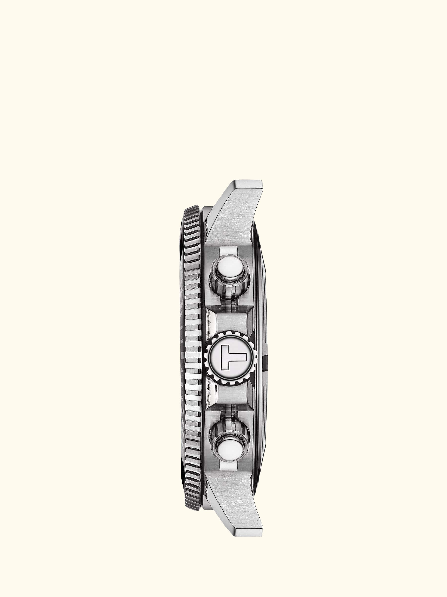 T1204171109101 Men's Seastar Chronograph Date Bracelet Strap Watch, Silver/Green
