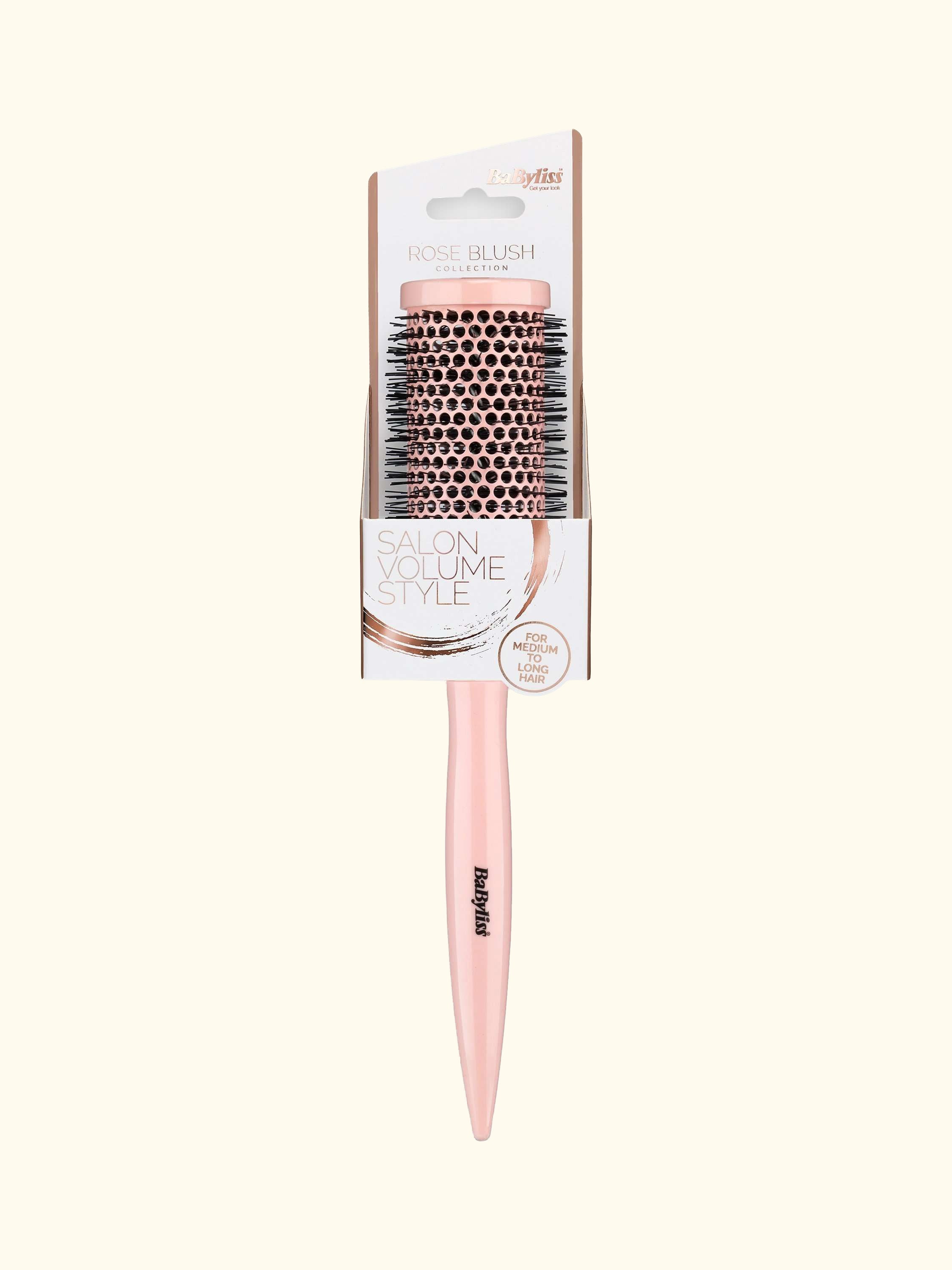Round Thermal Brush Hair Styler Accessory, Rose Blush