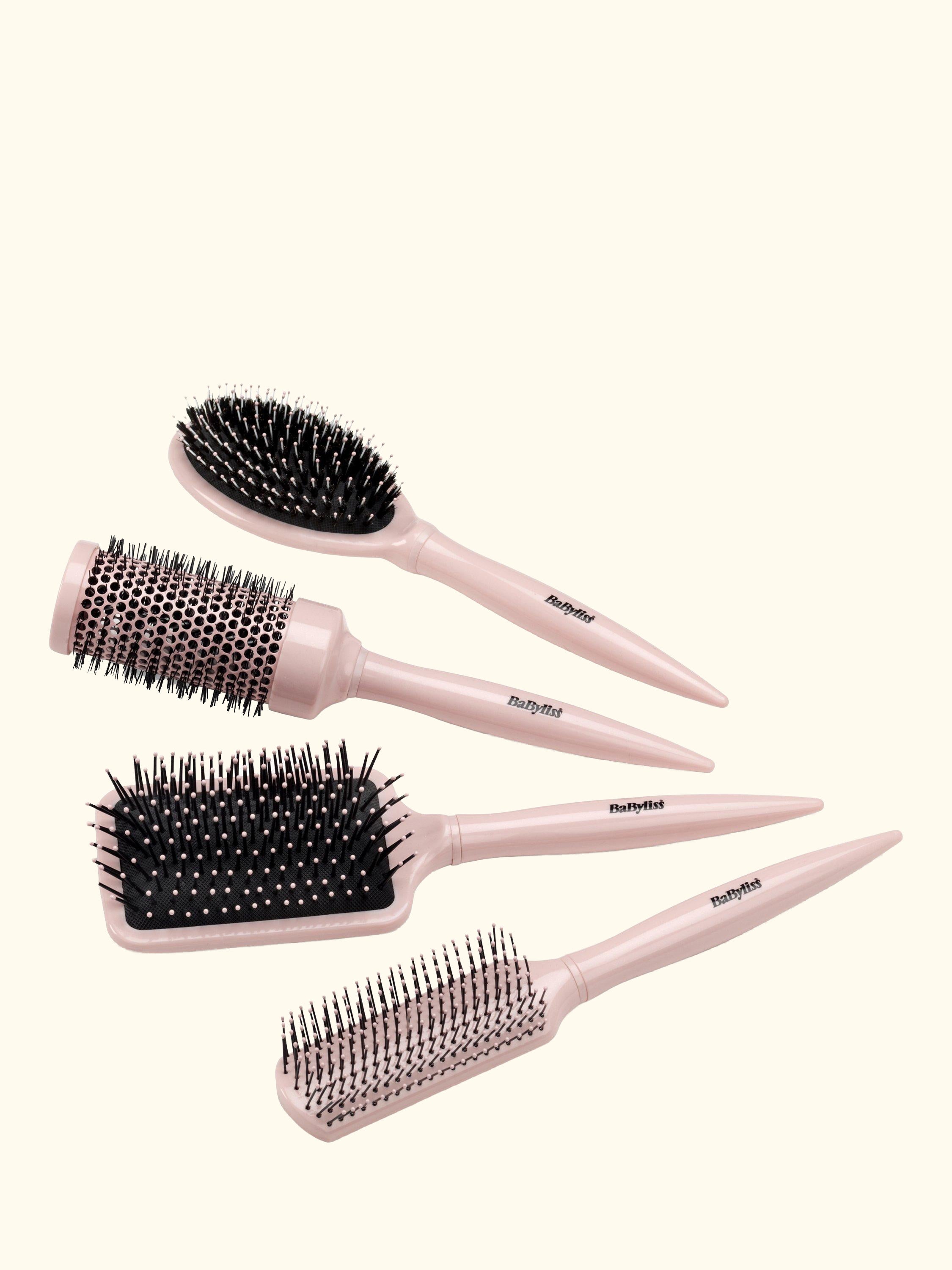 Round Thermal Brush Hair Styler Accessory, Rose Blush