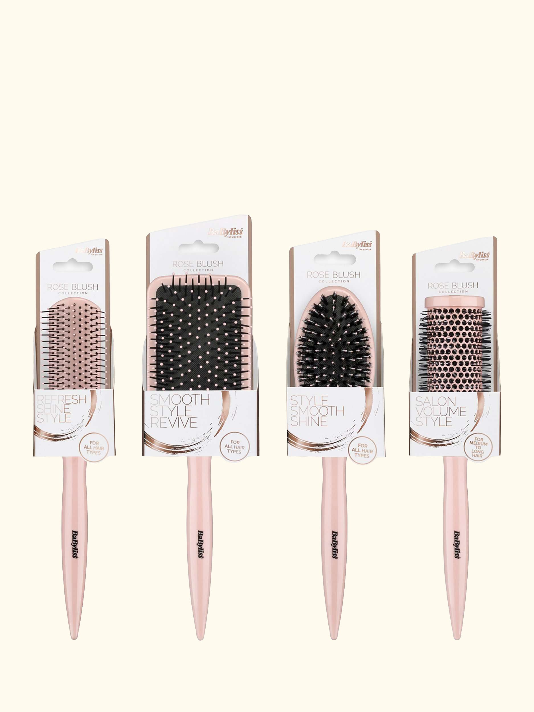 Round Thermal Brush Hair Styler Accessory, Rose Blush